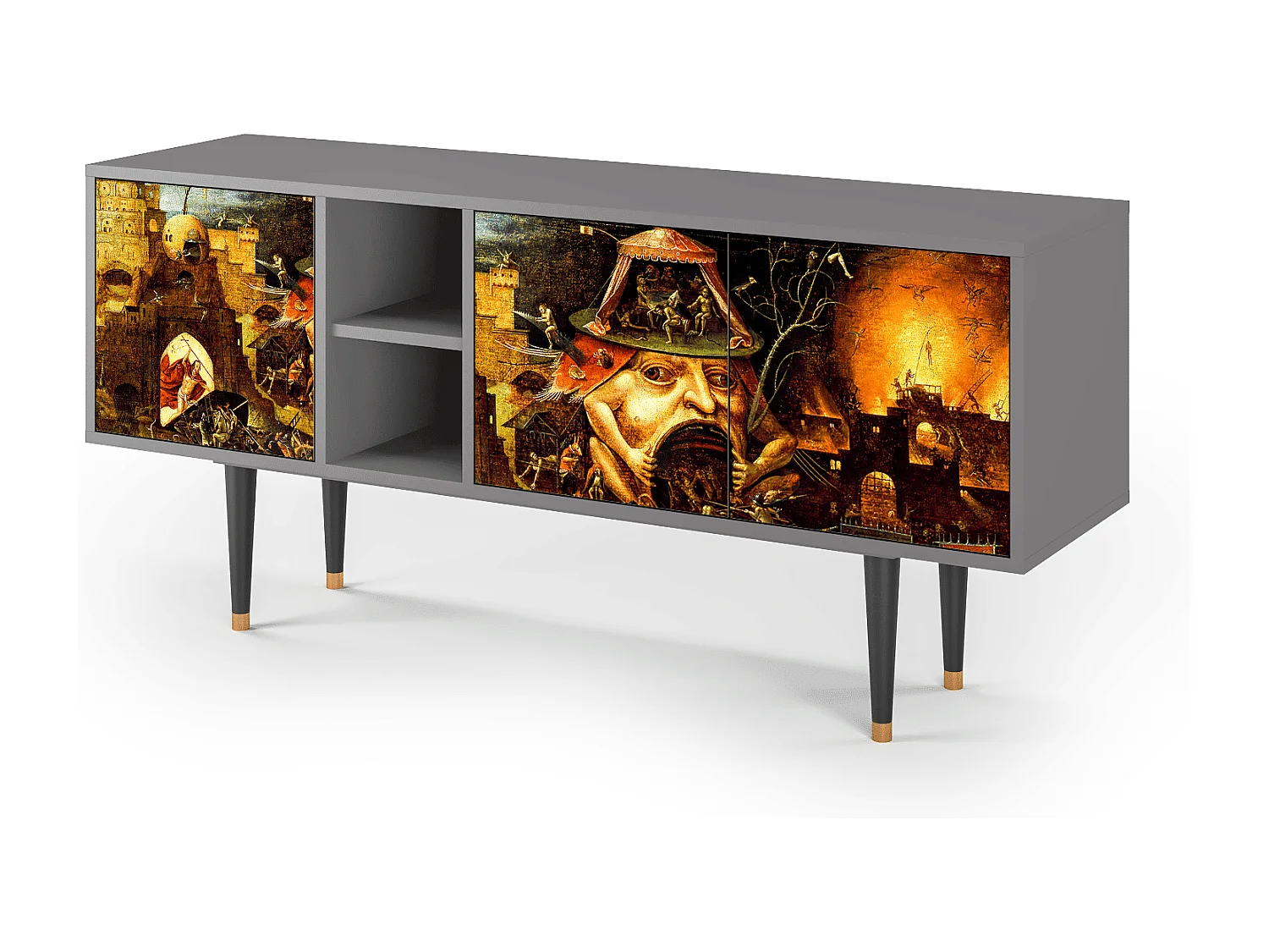 Meuble TV - 150х69х41 cm - T5 - Christ in Limbo, Gris