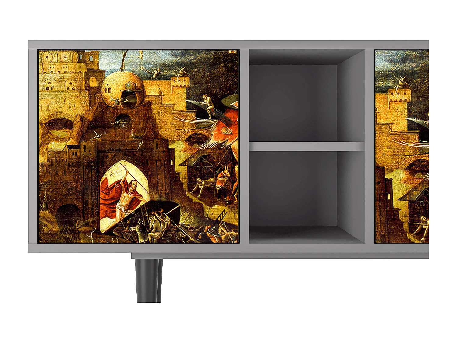 Meuble TV - 150х69х41 cm - T5 - Christ in Limbo, Gris