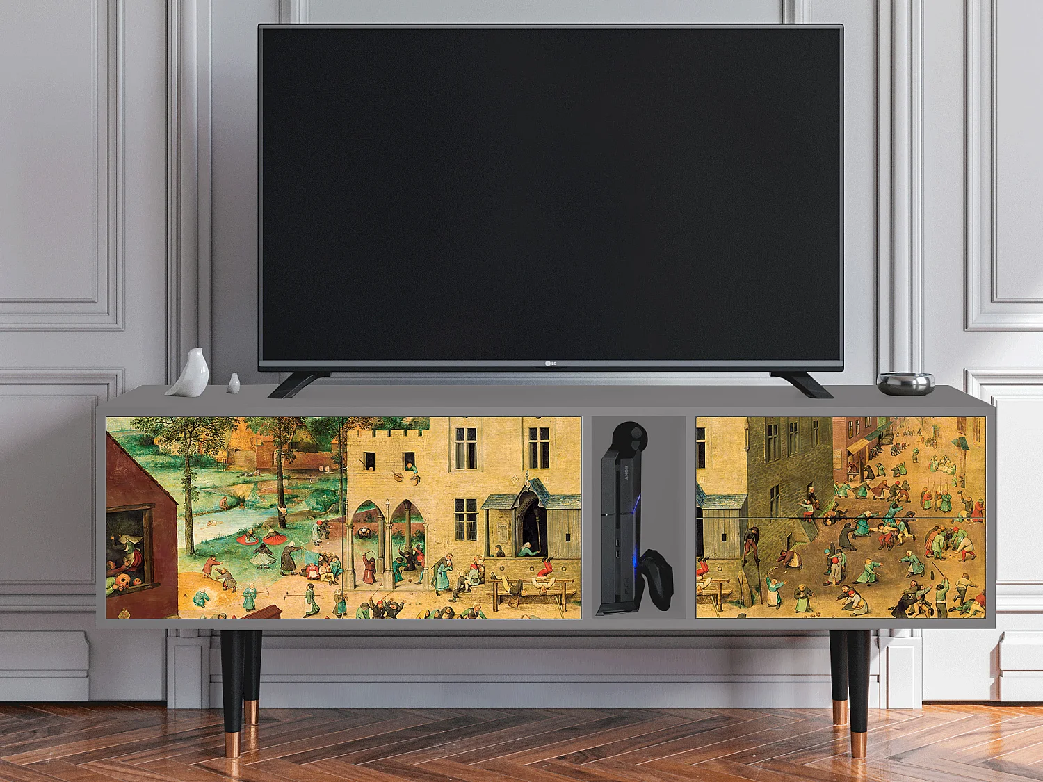 Mobile TV - 170х69х48 cm - T1 - Children Games, Grigio