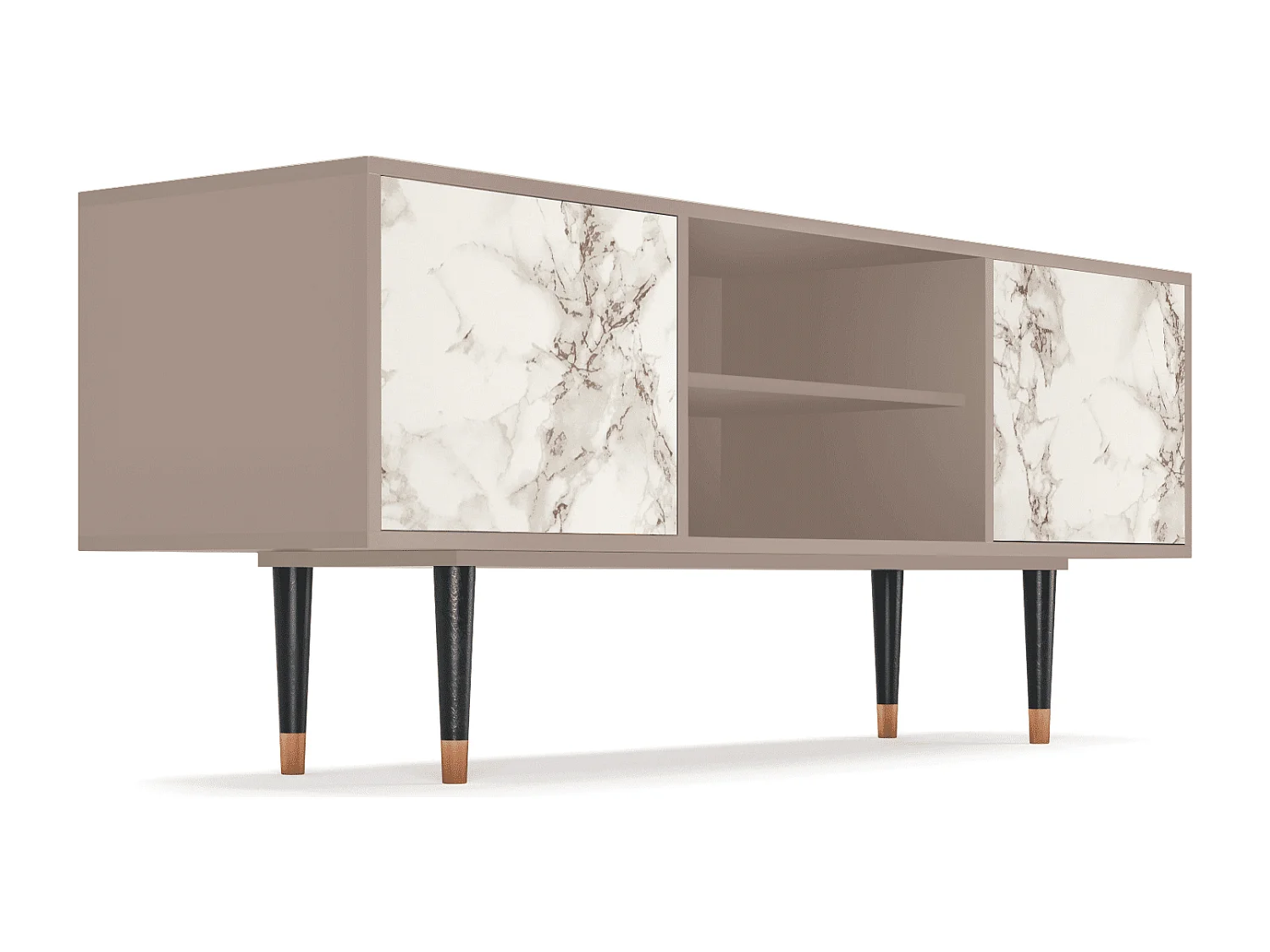 Meuble TV - 170х69х48 cm - T2 - Milk Marble, Latte