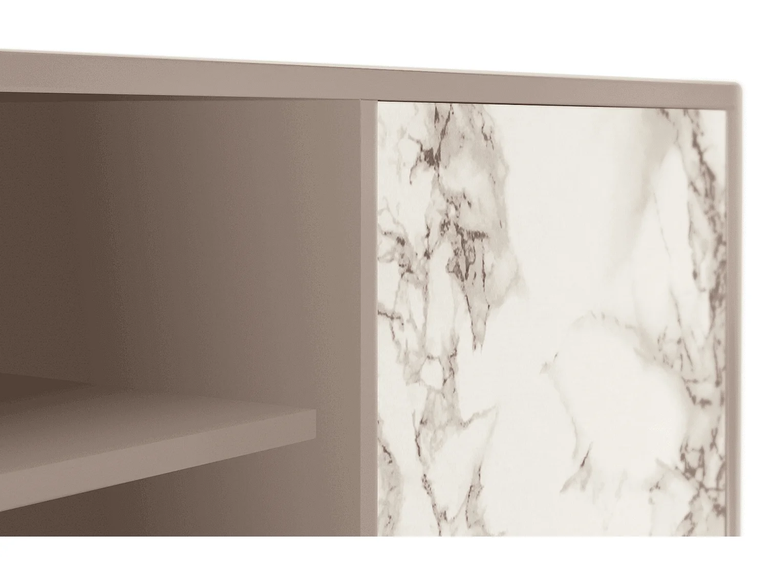 Meuble TV - 170х69х48 cm - T2 - Milk Marble, Latte