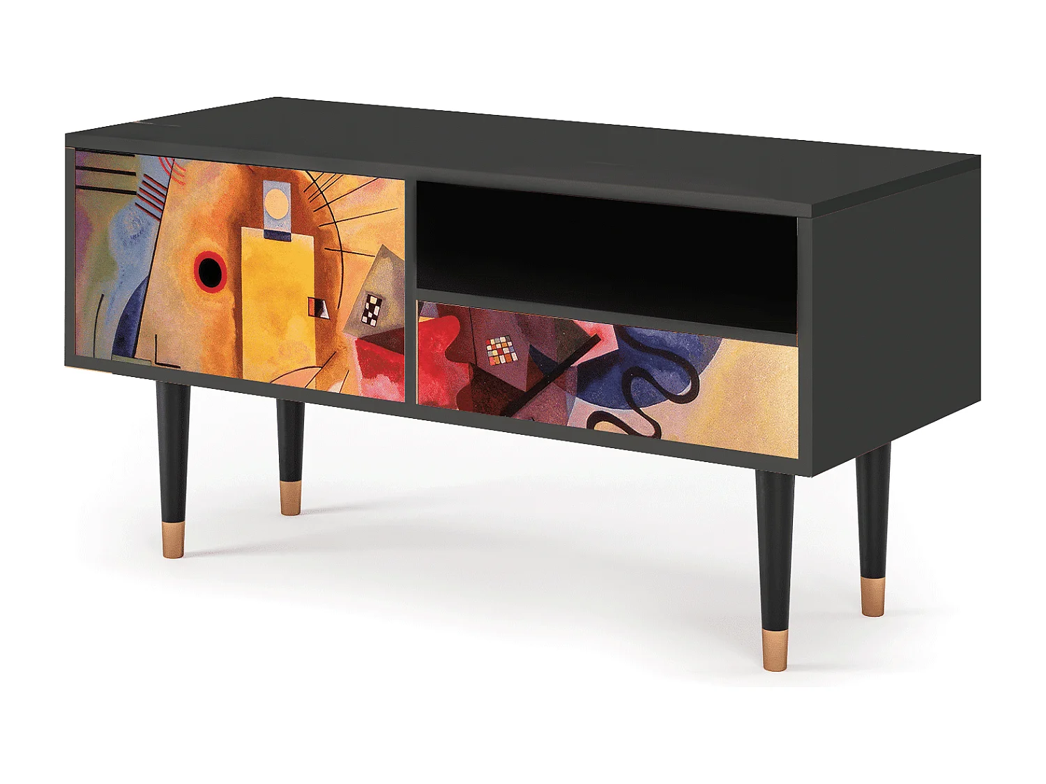 Meuble TV - 115х59х48 cm - T3 - Modern Art, Anthracite