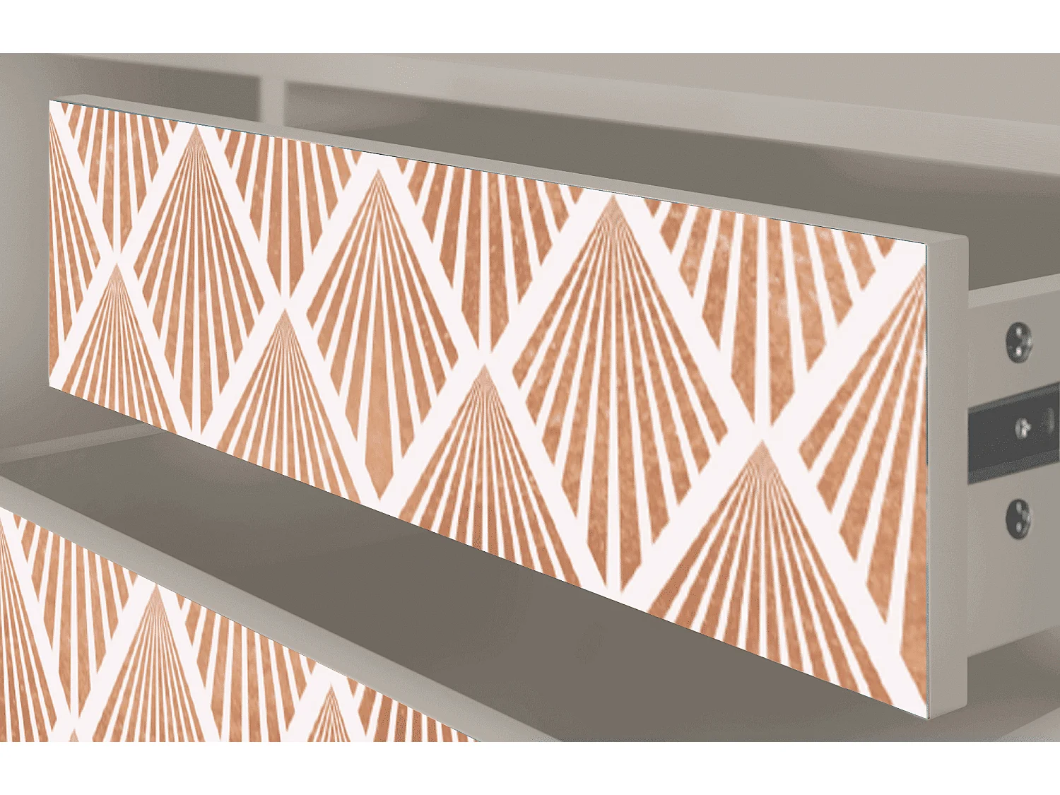 Szafka RTV - 170х59х48 cm - T4 - Pastel Sunrise, Piaskowy