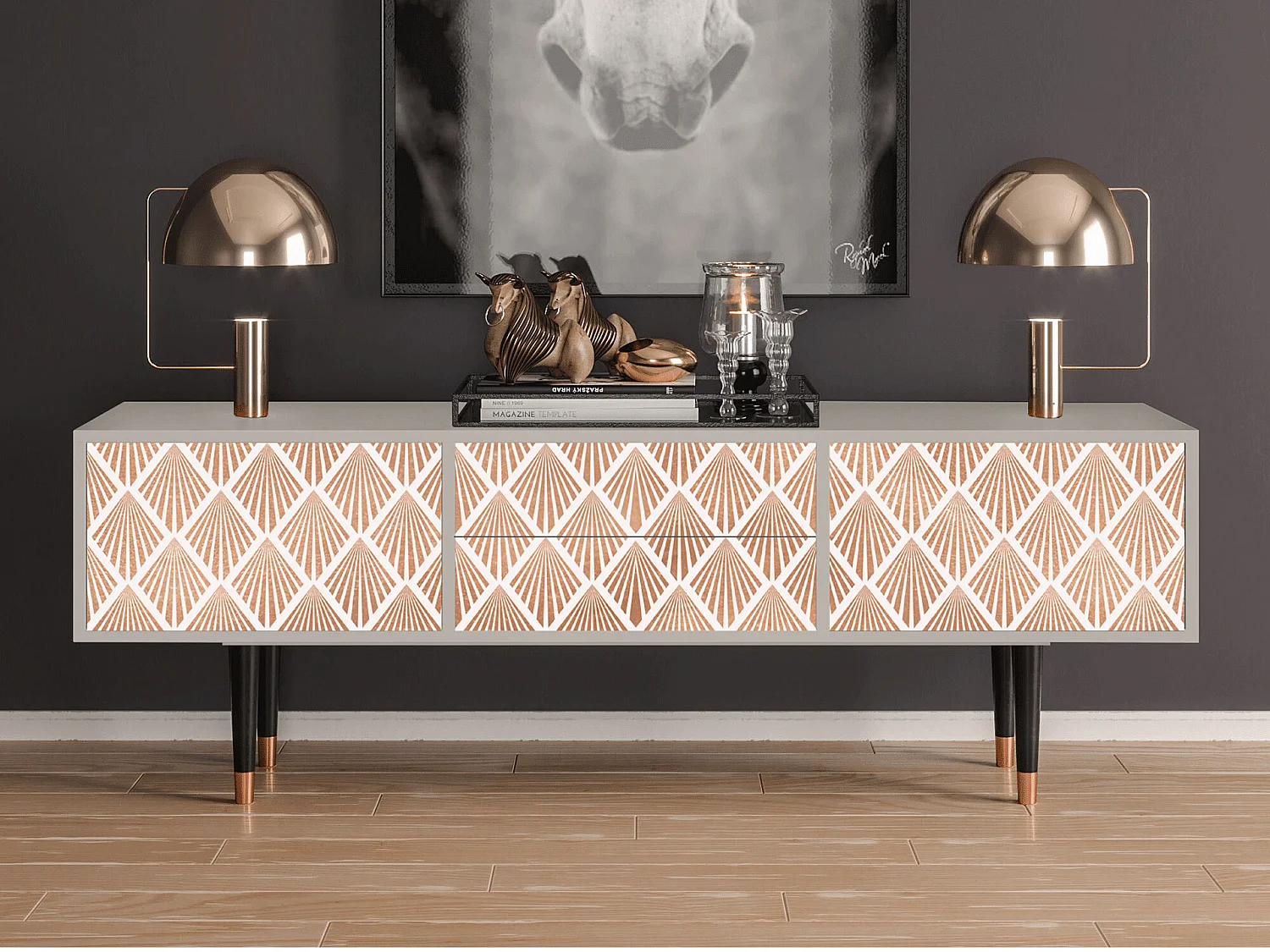 Meuble TV - 170х59х48 cm - T4 - Pastel Sunrise, Sable