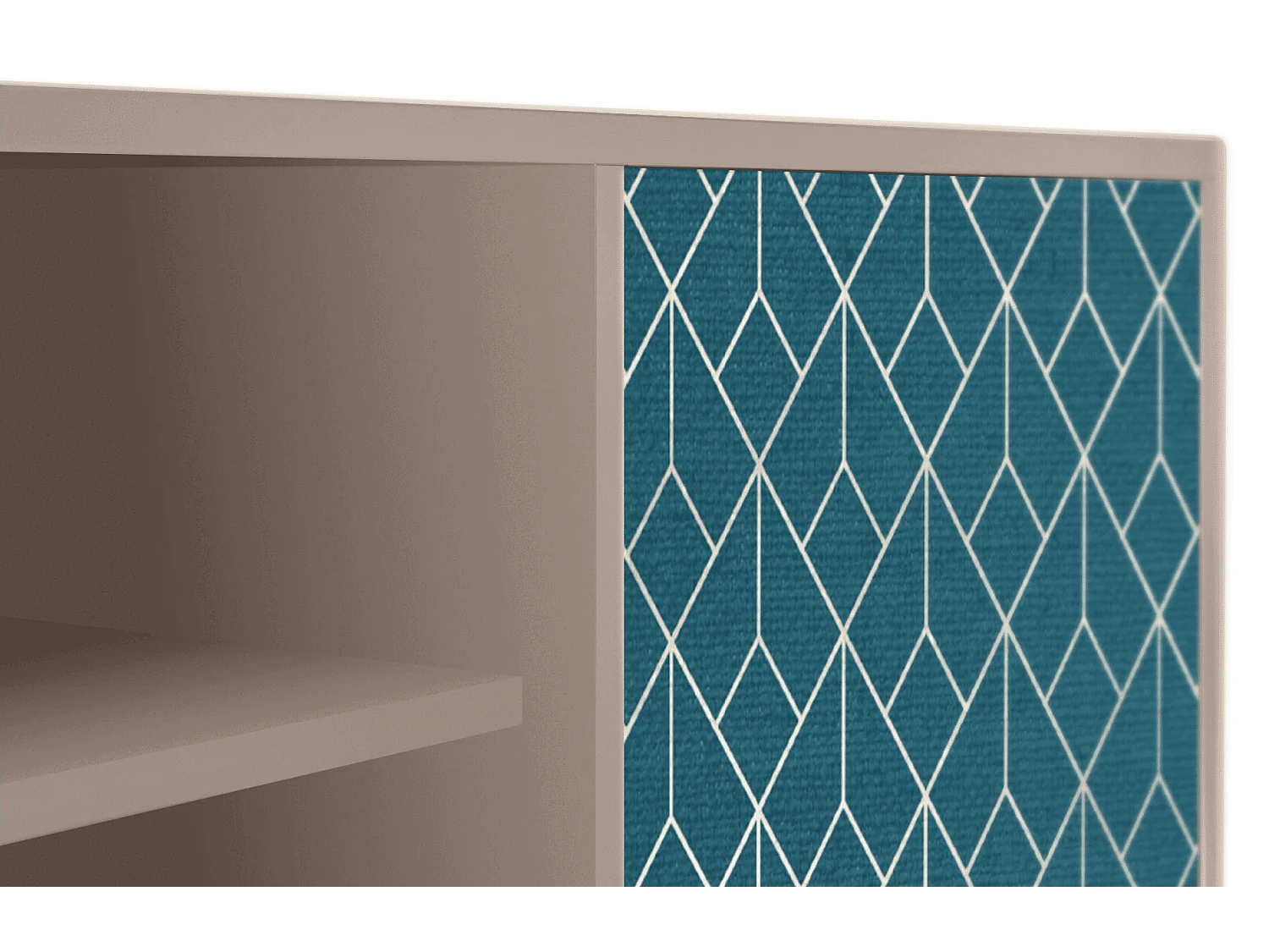 Mobile TV - 170х69х48 cm - T2 - Turquoise Geometry, Latte