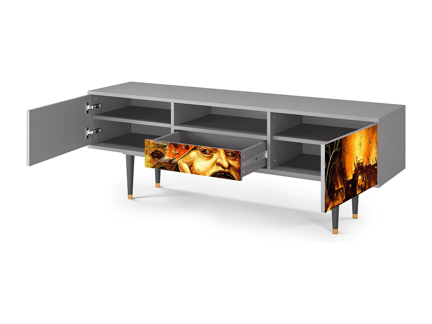 TV-Möbel - 170х59х41 cm - T6 - Christ in Limbo, Grau