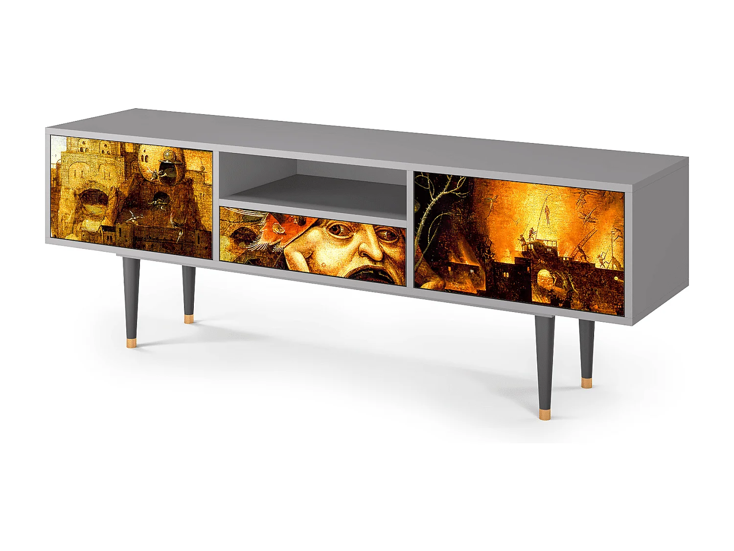 Meuble TV - 170х59х41 cm - T6 - Christ in Limbo, Gris