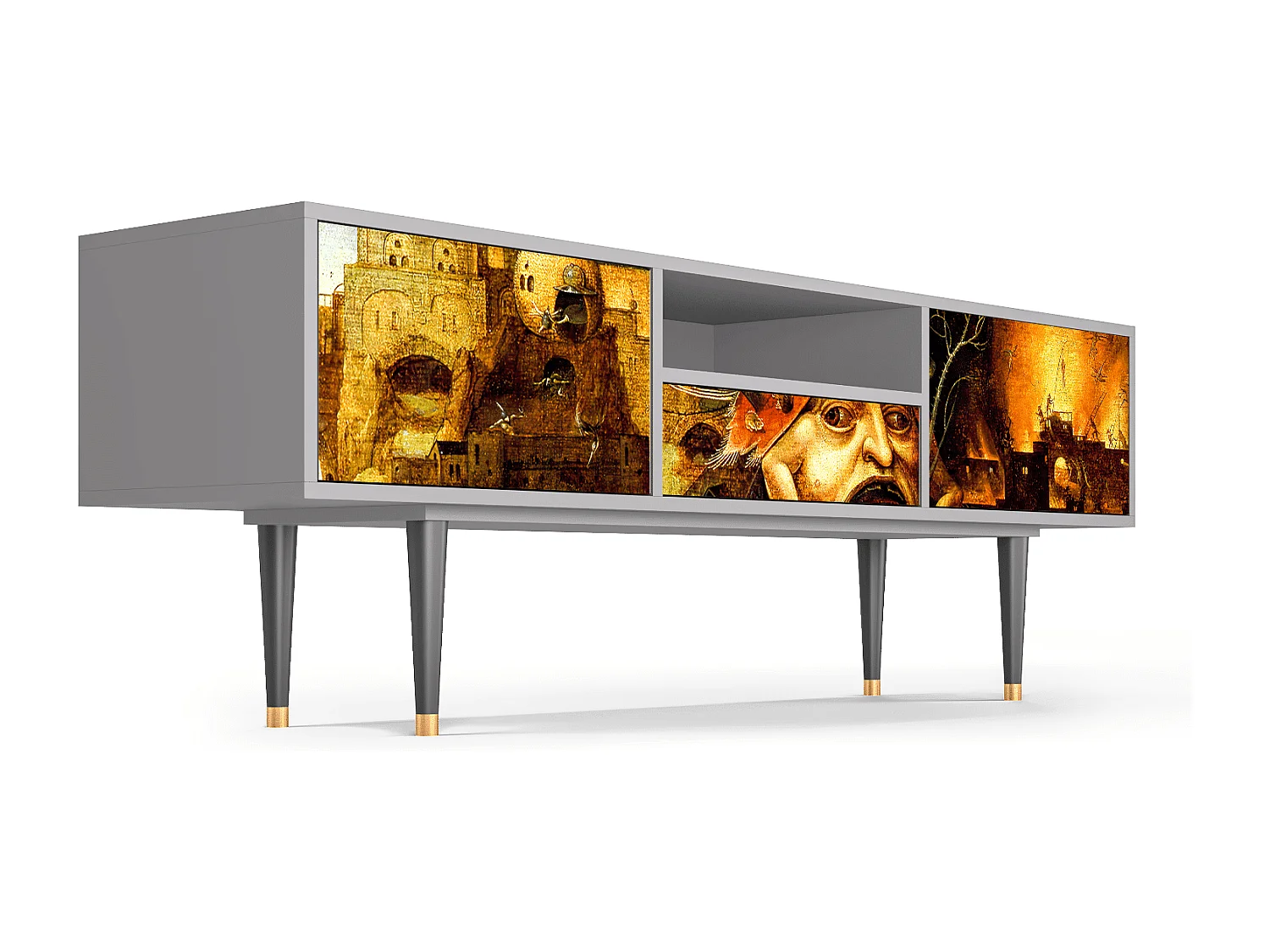 Meuble TV - 170х59х41 cm - T6 - Christ in Limbo, Gris