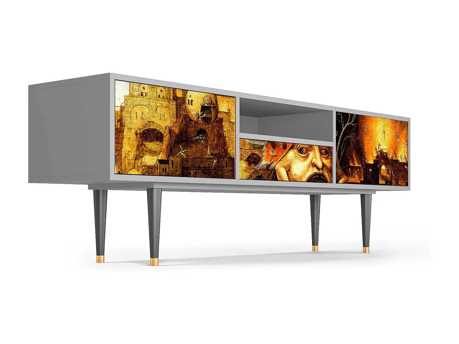 TV-meubel - 170х59х41 cm - T6 - Christ in Limbo, Grijs