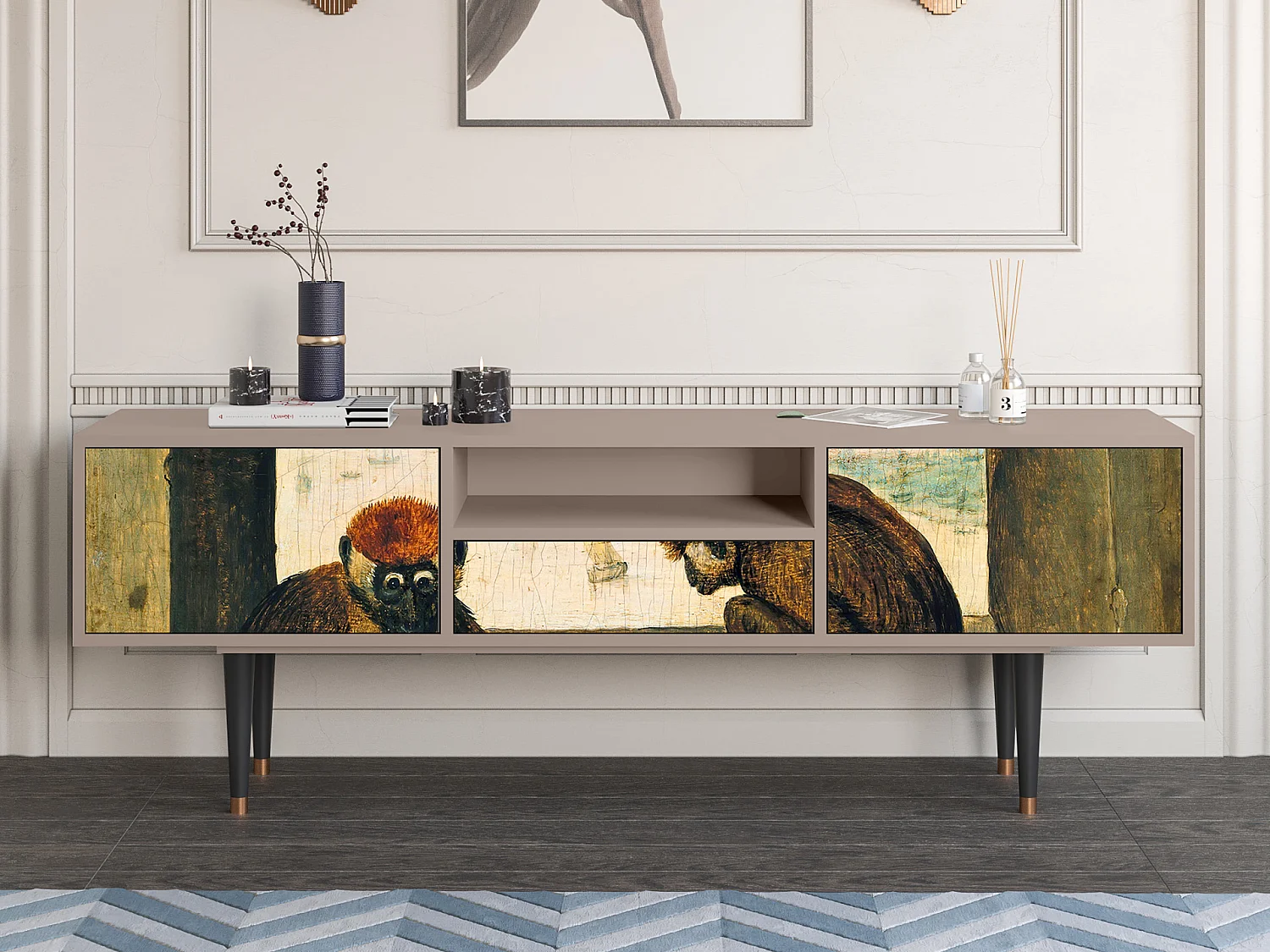 Meuble TV - 170х59х41 cm - T6 - Two Monkeys, Latte