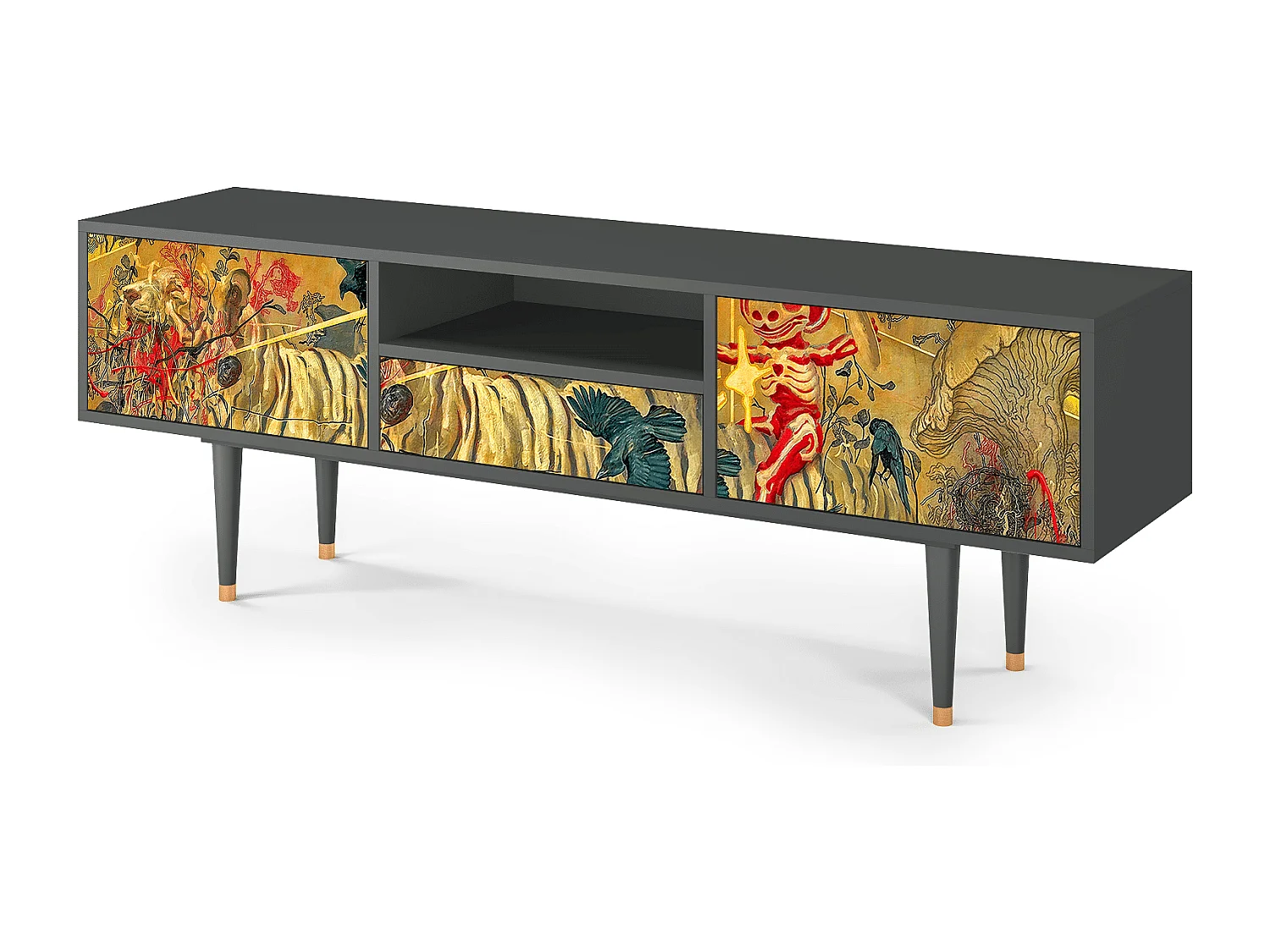 Meuble TV - 170х59х41 cm - T6 - Blood by James Jean, Anthracite