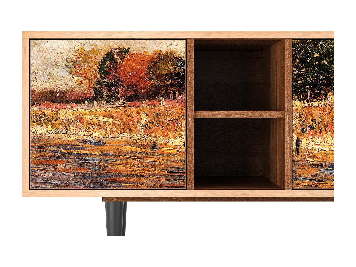 Meuble TV - 150х69х41 cm - T5 - The Banks, Noyer
