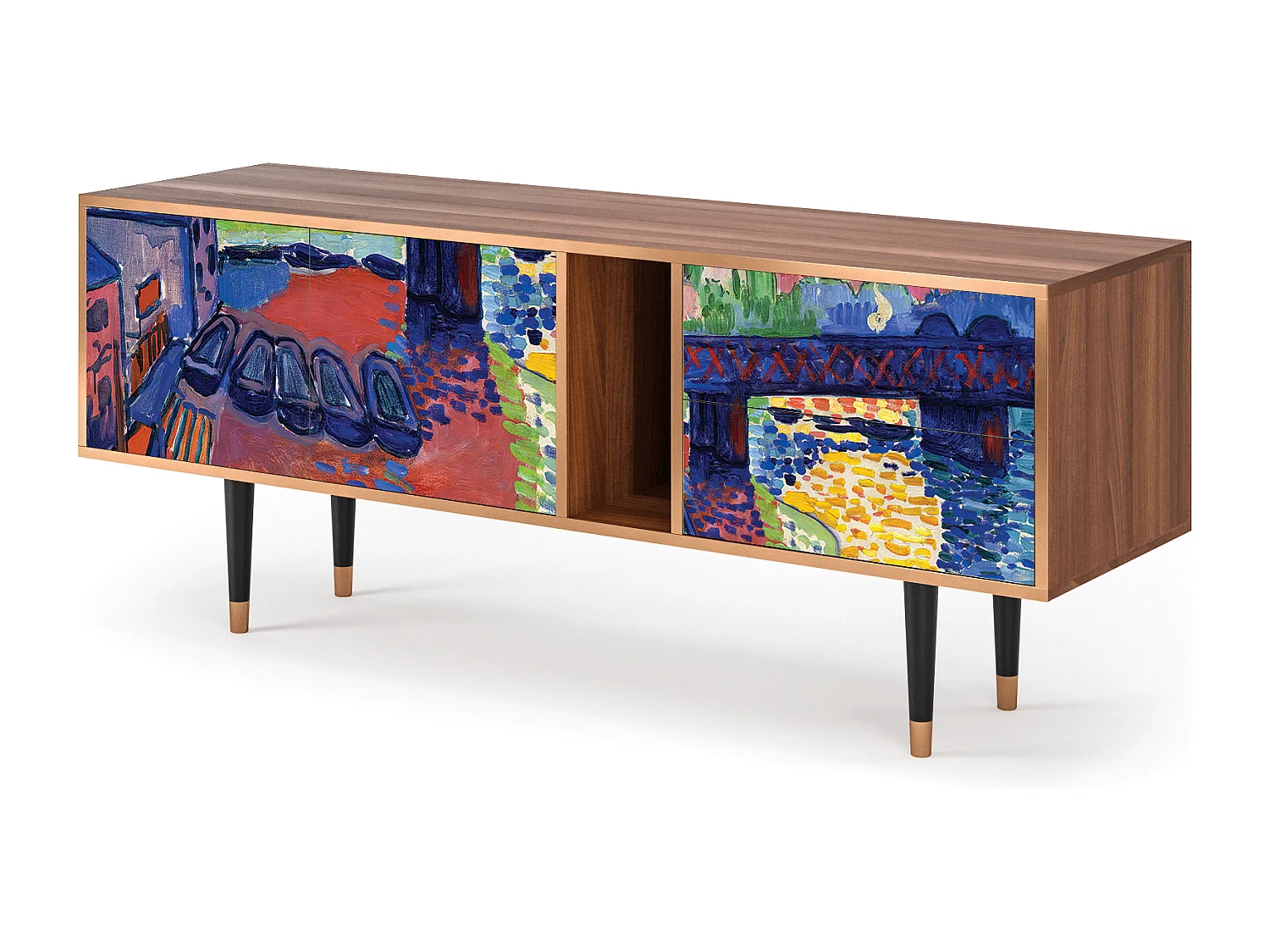 Mueble de TV - 170х69х48 cm - T1 - Charing Cross Bridge, Nogal