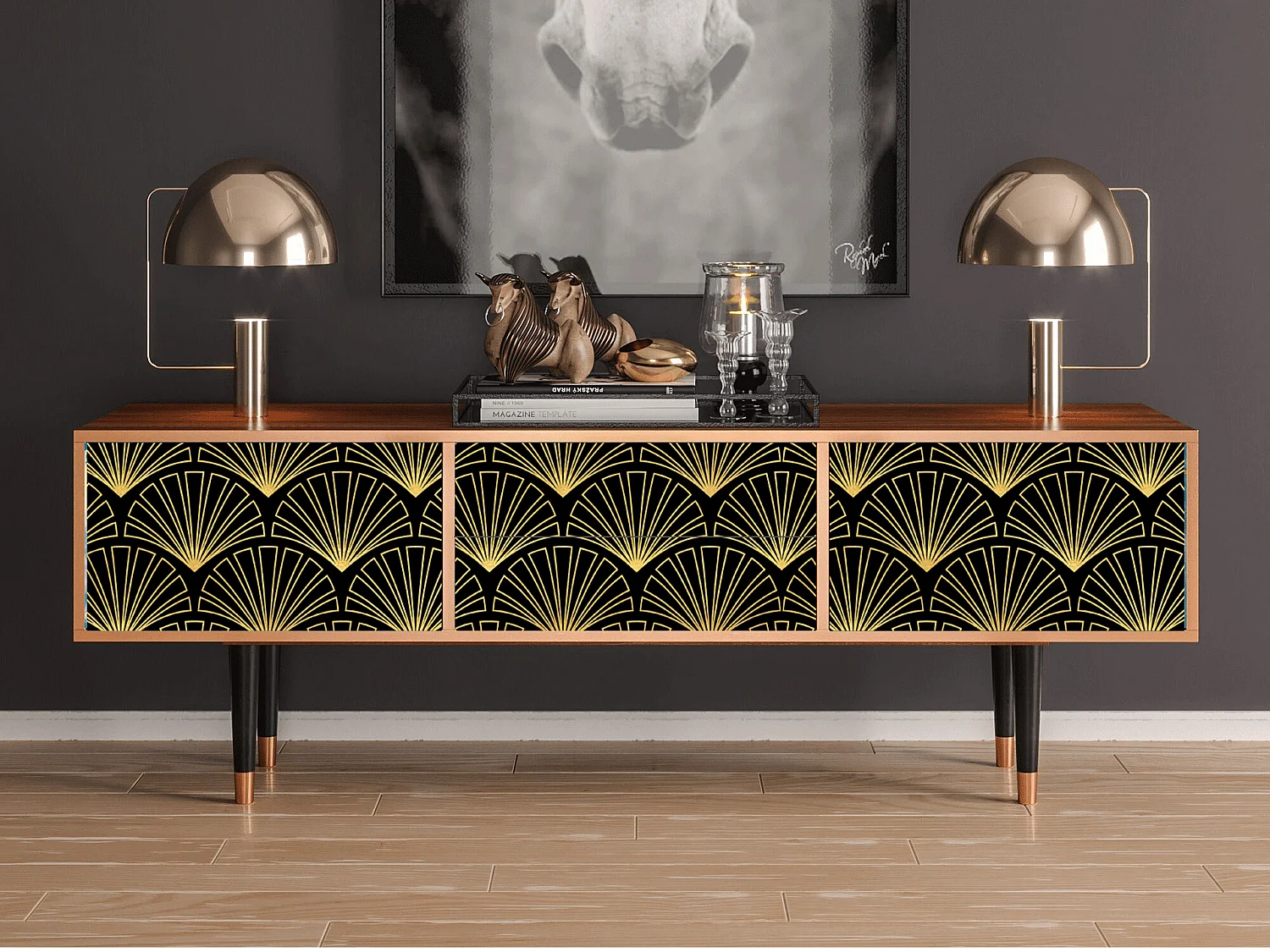 TV-meubel - 170х59х48 cm - T4 - Bird of Juno, Walnoot