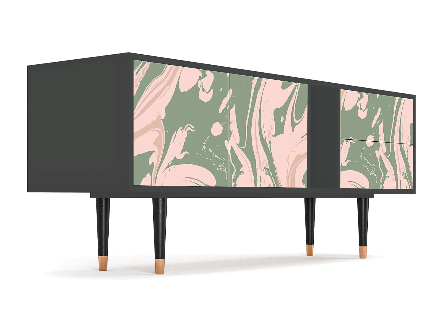 Mobile TV - 170х69х48 cm - T1 - Aquarelle, Antracite