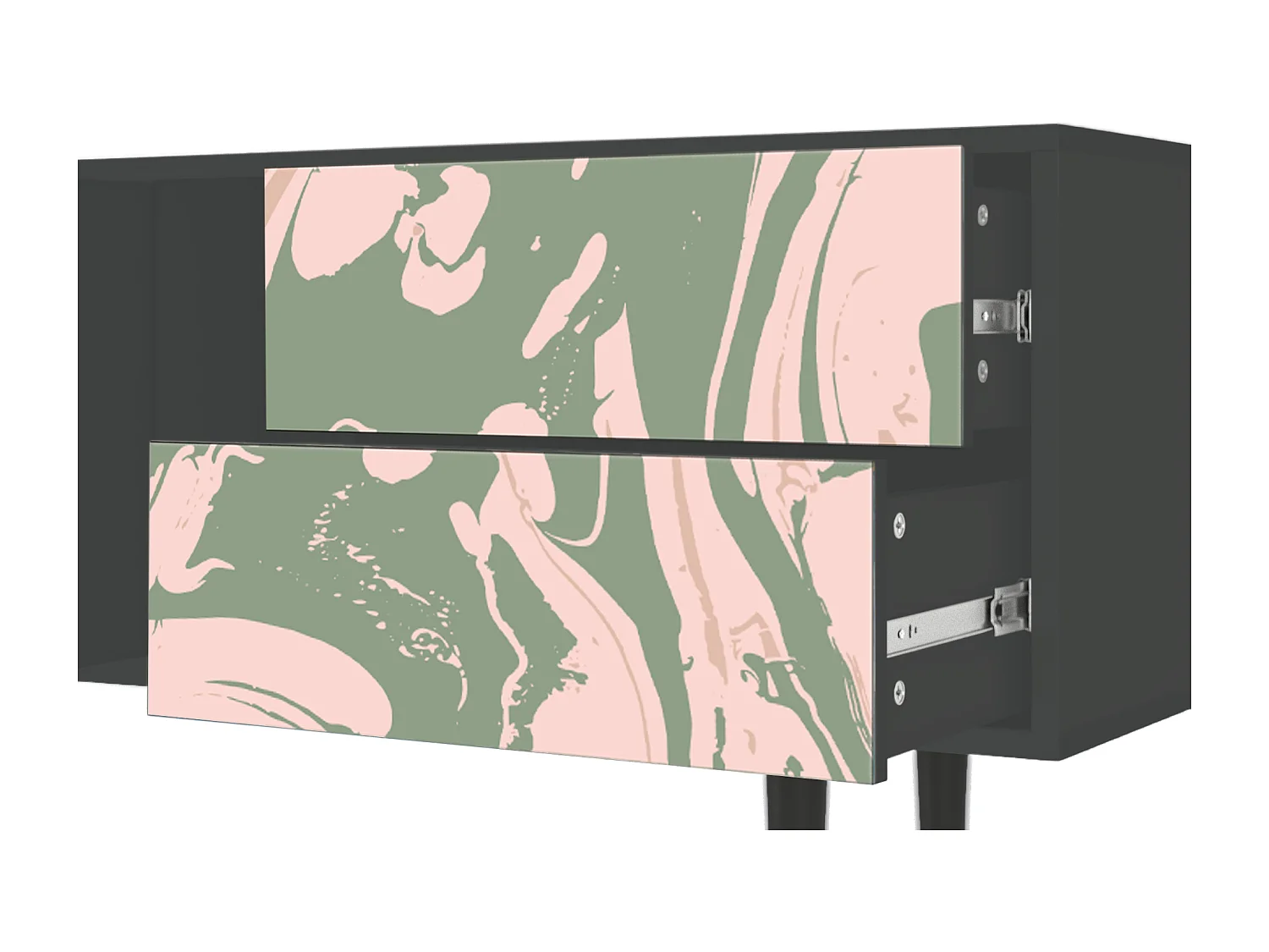 Mobile TV - 170х69х48 cm - T1 - Aquarelle, Antracite