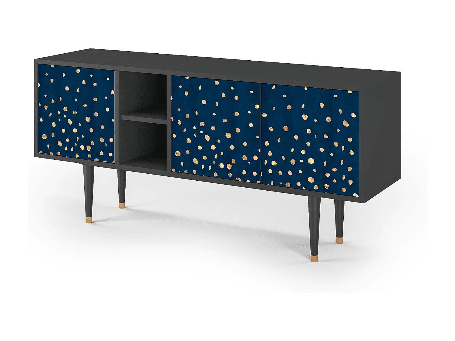 Mueble de TV - 150х69х41 cm - T5 - Night Skies, Antracita