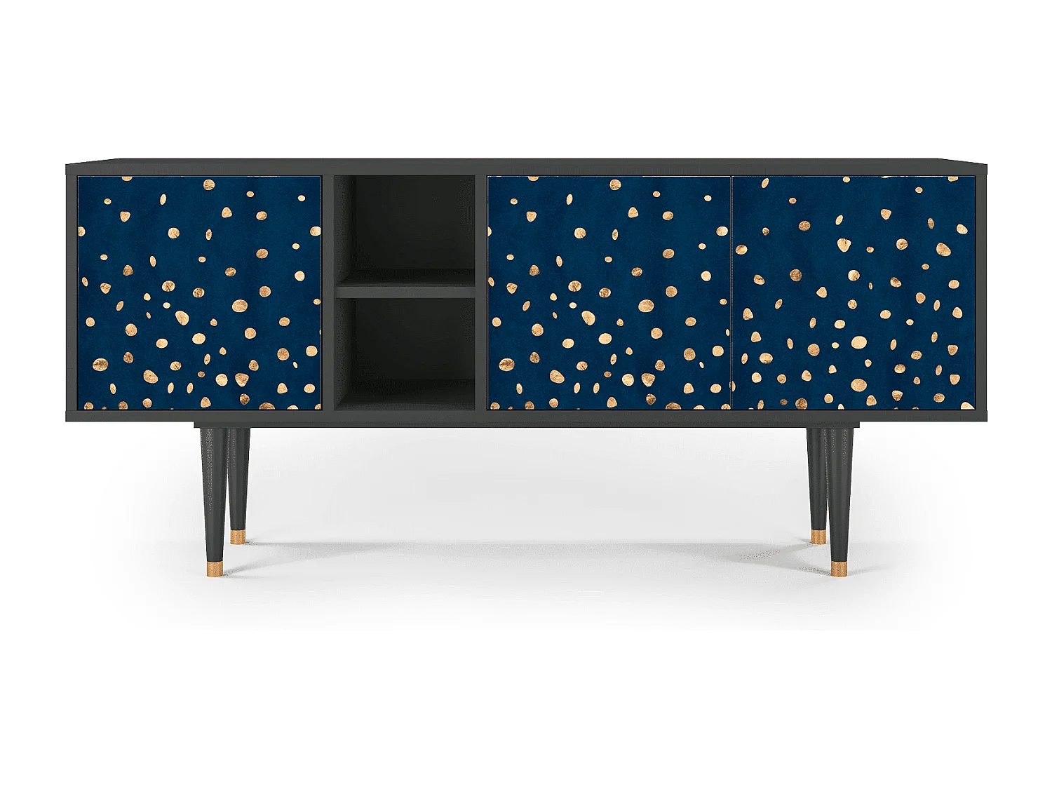 Szafka RTV - 150х69х41 cm - T5 - Night Skies, Antracyt