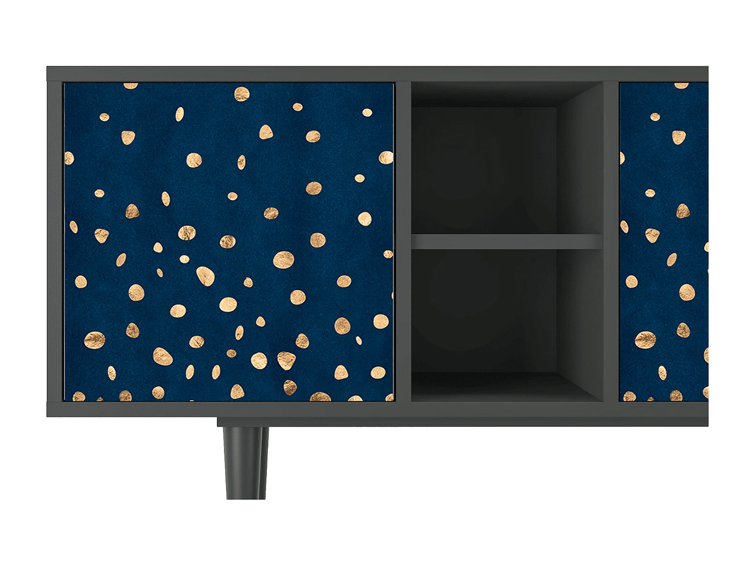 Szafka RTV - 150х69х41 cm - T5 - Night Skies, Antracyt