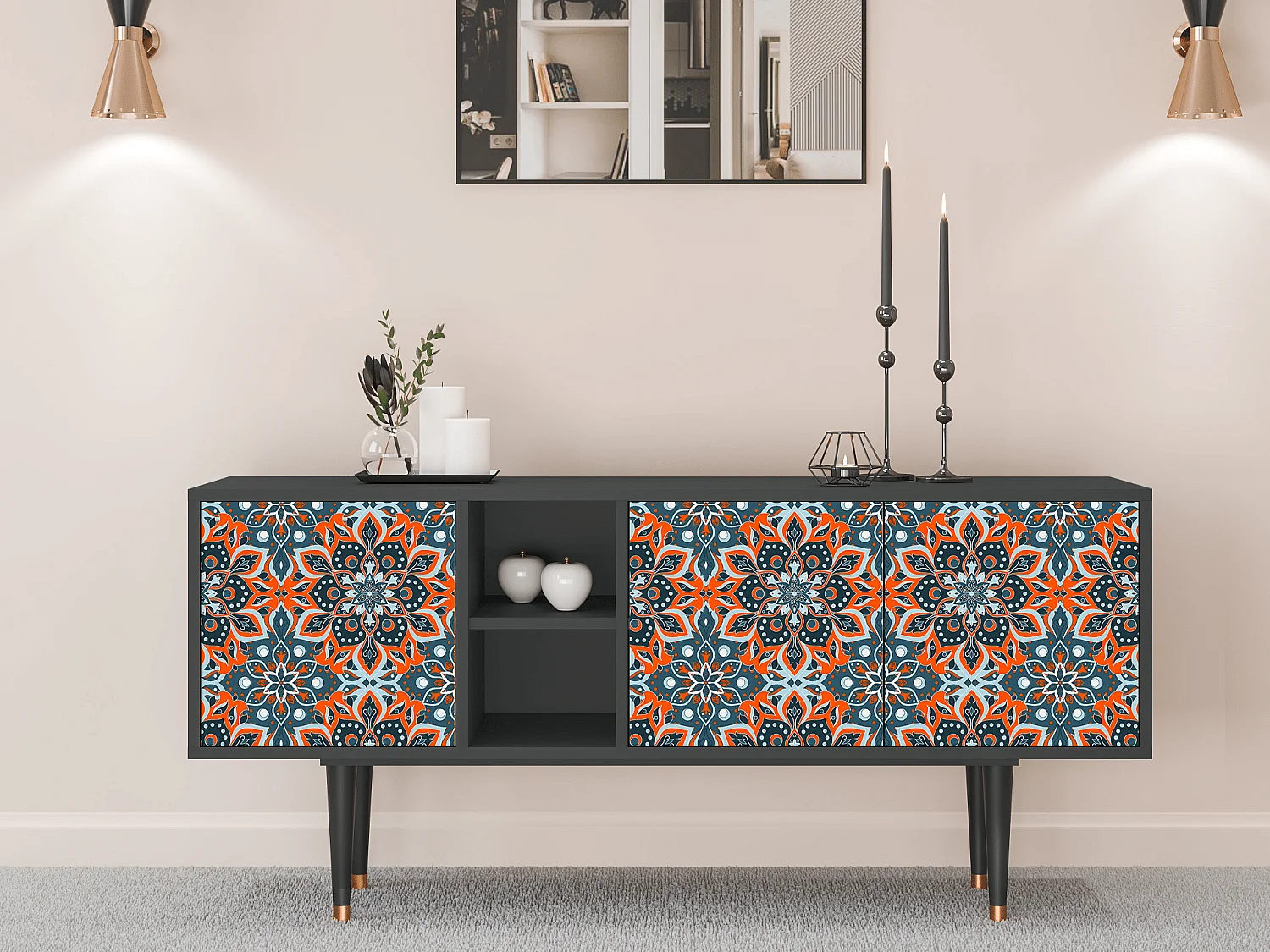 Meuble TV - 150х69х41 cm - T5 - Fire Beetle, Anthracite