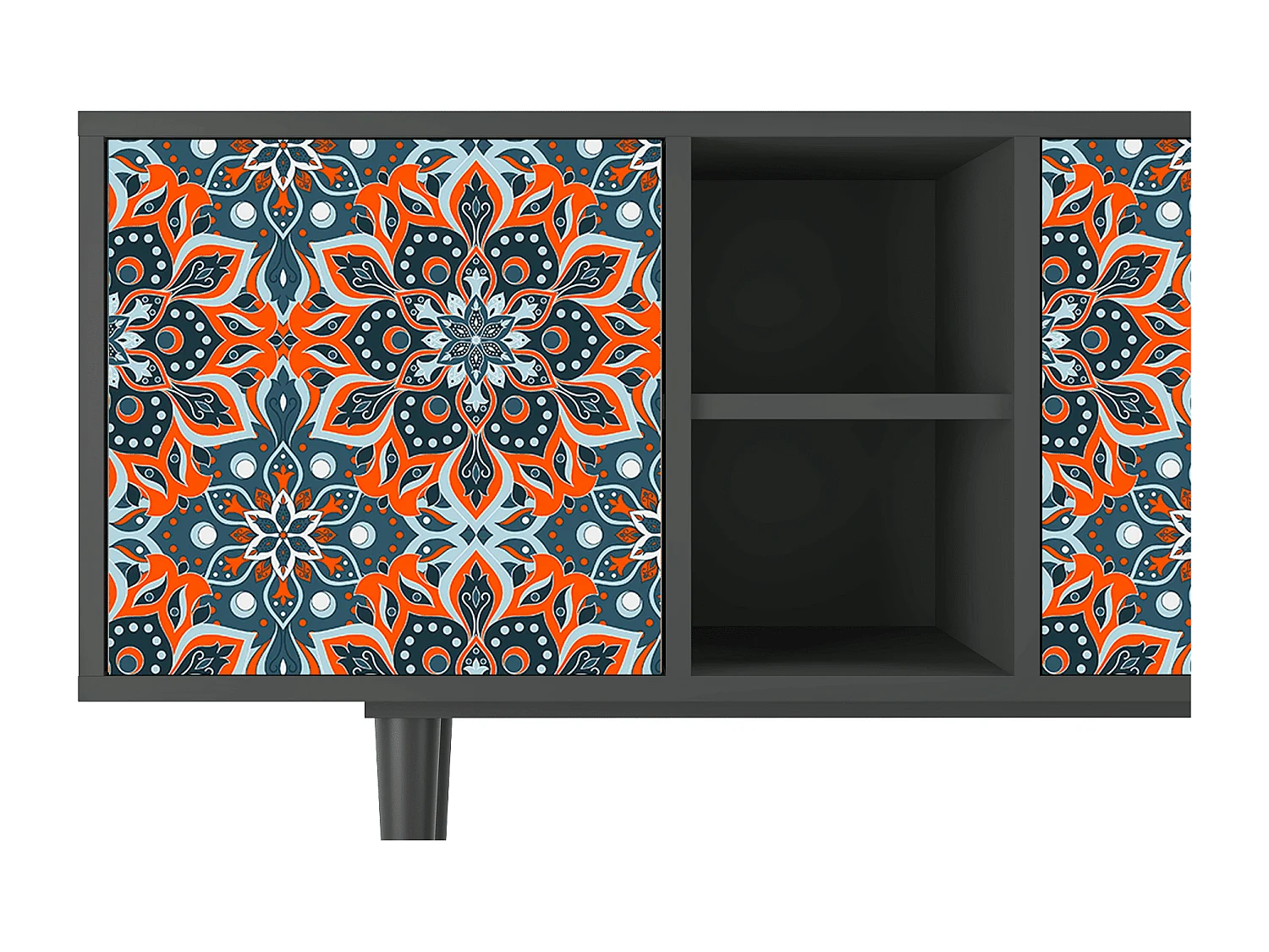 Mueble de TV - 150х69х41 cm - T5 - Fire Beetle, Antracita