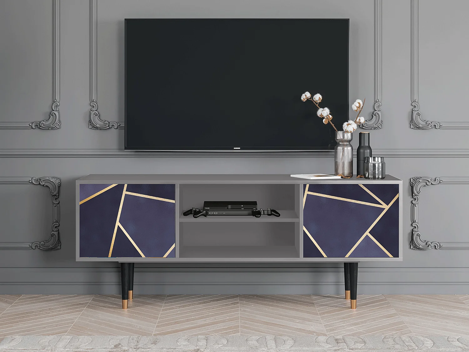 TV-meubel - 170х69х48 cm - T2 - The Amethyst, Grijs