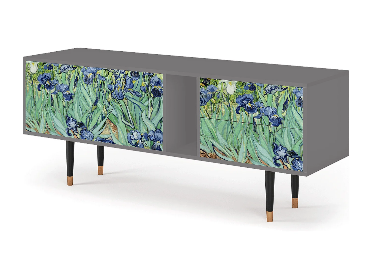 Meuble TV - 170х69х48 cm - T1 - Irises , Gris