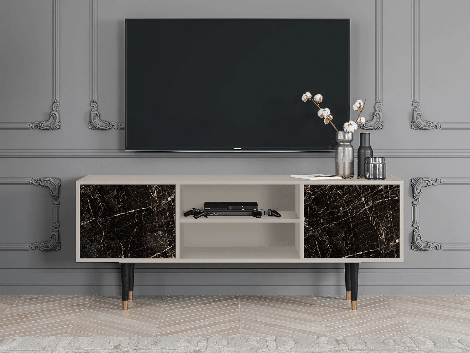 Meuble TV - 170х69х48 cm - T2 - Night Abyss, Sable