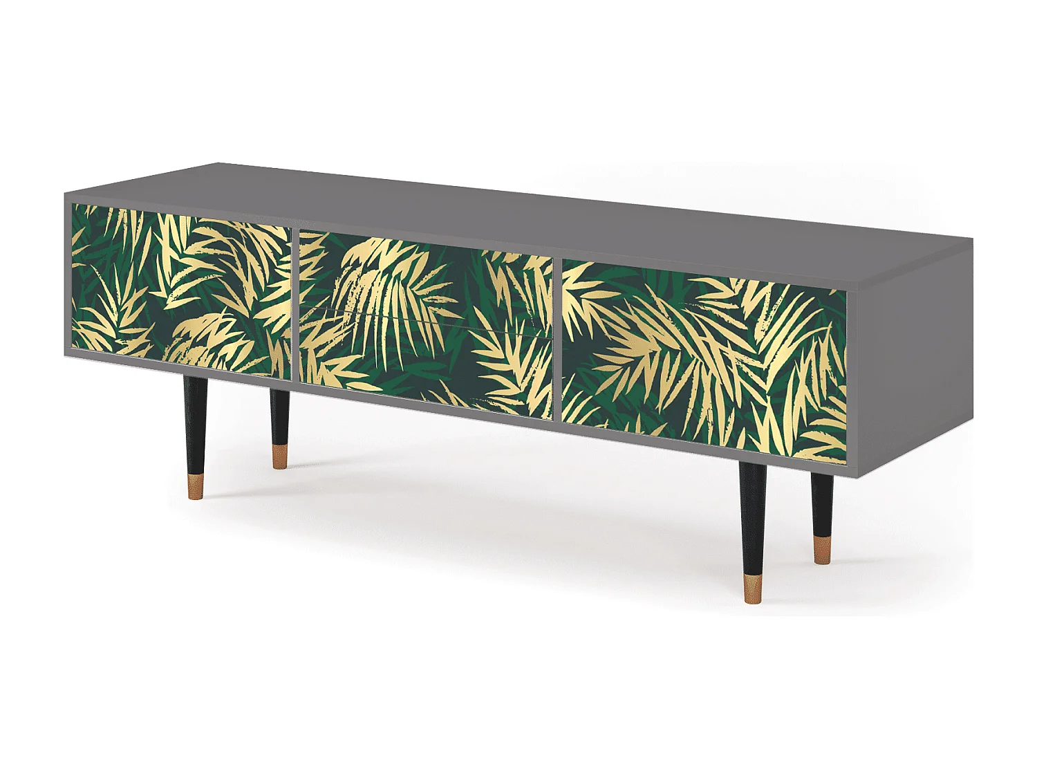 Meuble TV - 170х59х48 cm - T4 - Sunny Palm Tree, Gris