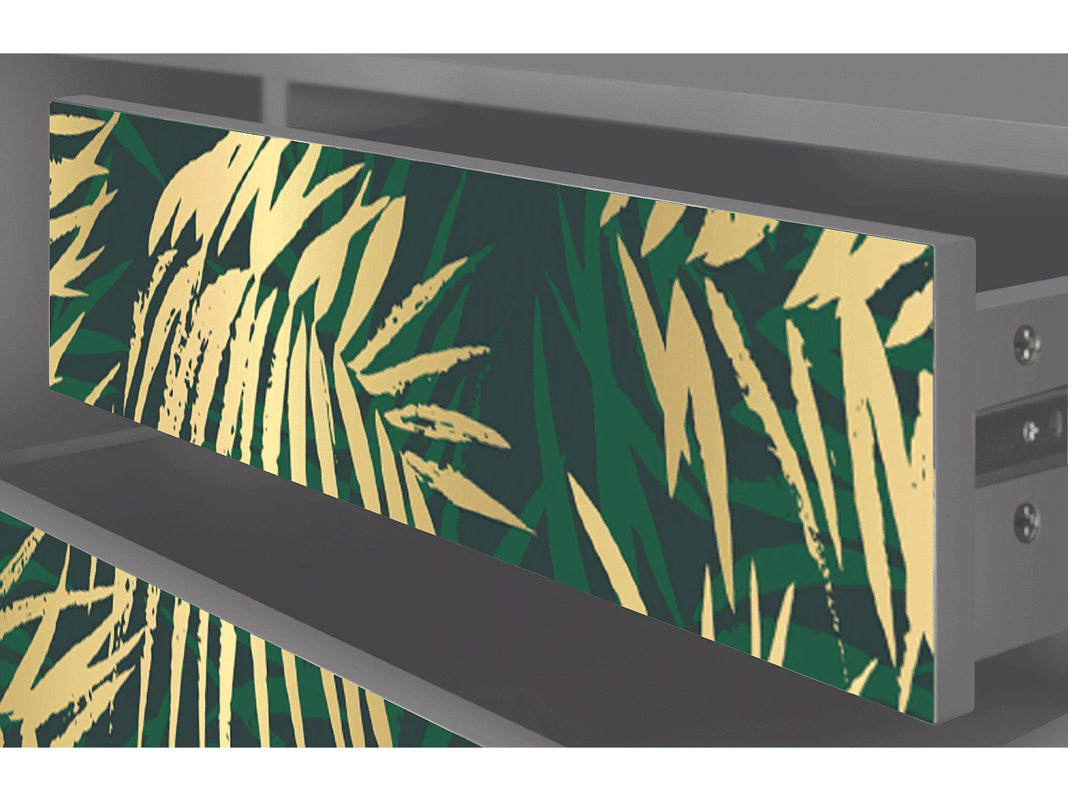 Meuble TV - 170х59х48 cm - T4 - Sunny Palm Tree, Gris