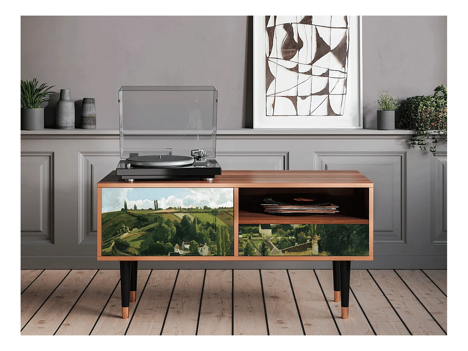 TV-meubel - 115х59х48 cm - T3 - Jalais Hill by Pissarro, Walnoot