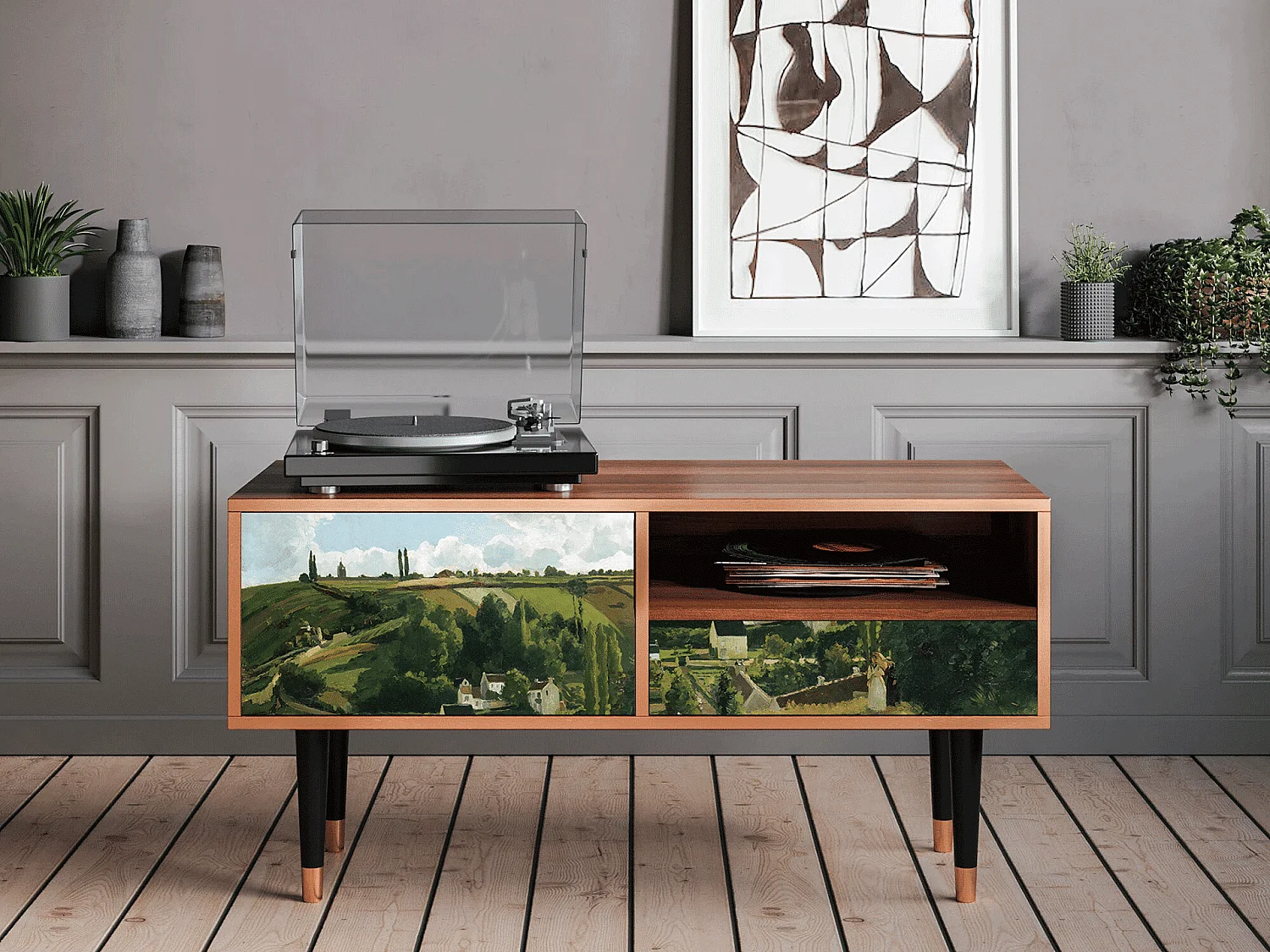 Meuble TV - 115х59х48 cm - T3 - Jalais Hill by Pissarro, Noyer