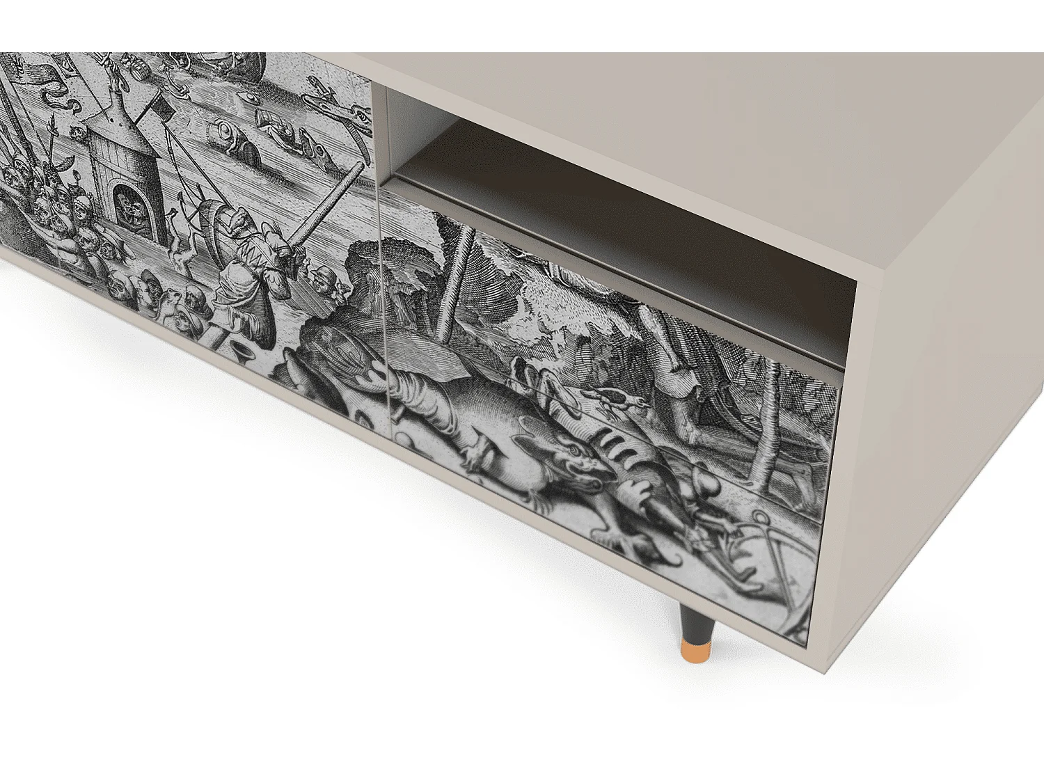 Meuble TV - 125х56х41 cm - T7 - The Temptation, Sable