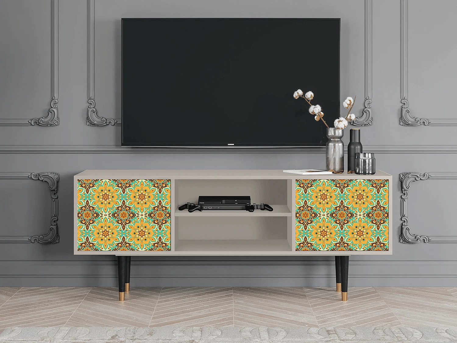 Mobile TV - 170х69х48 cm - T2 - Indian Spices, Sabbia