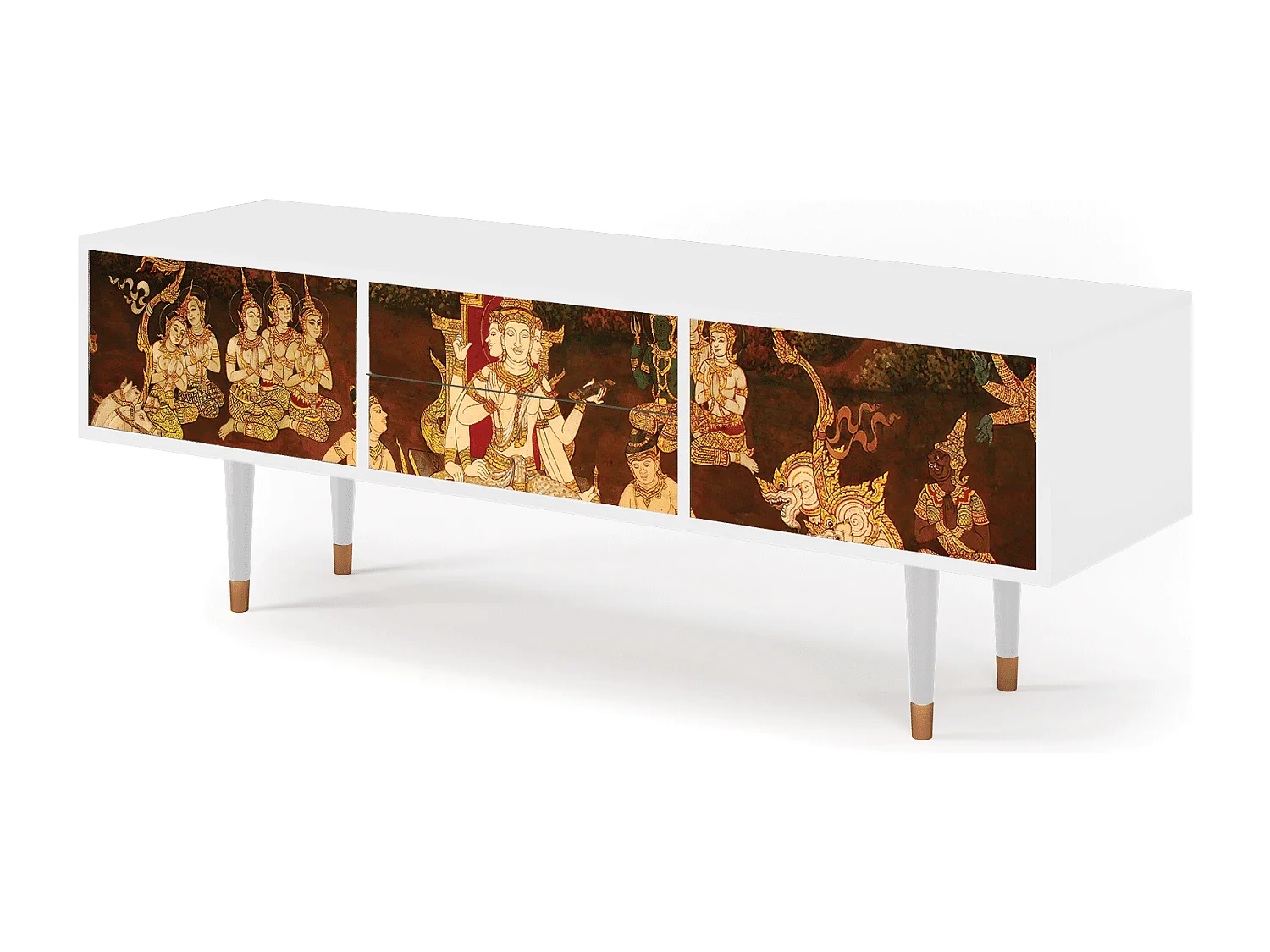 Szafka RTV - 170х59х48 cm - T4 - Malyavan, Biały