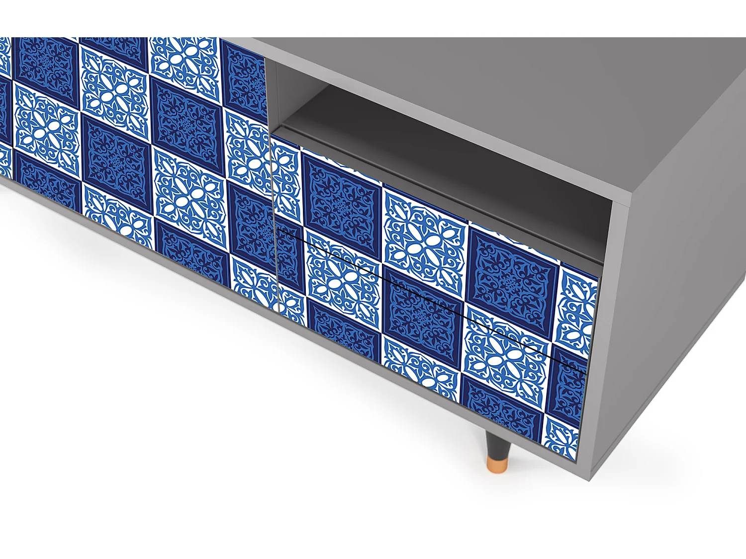 TV-Möbel - 125х56х41 cm - T7 - Light Path, Grau