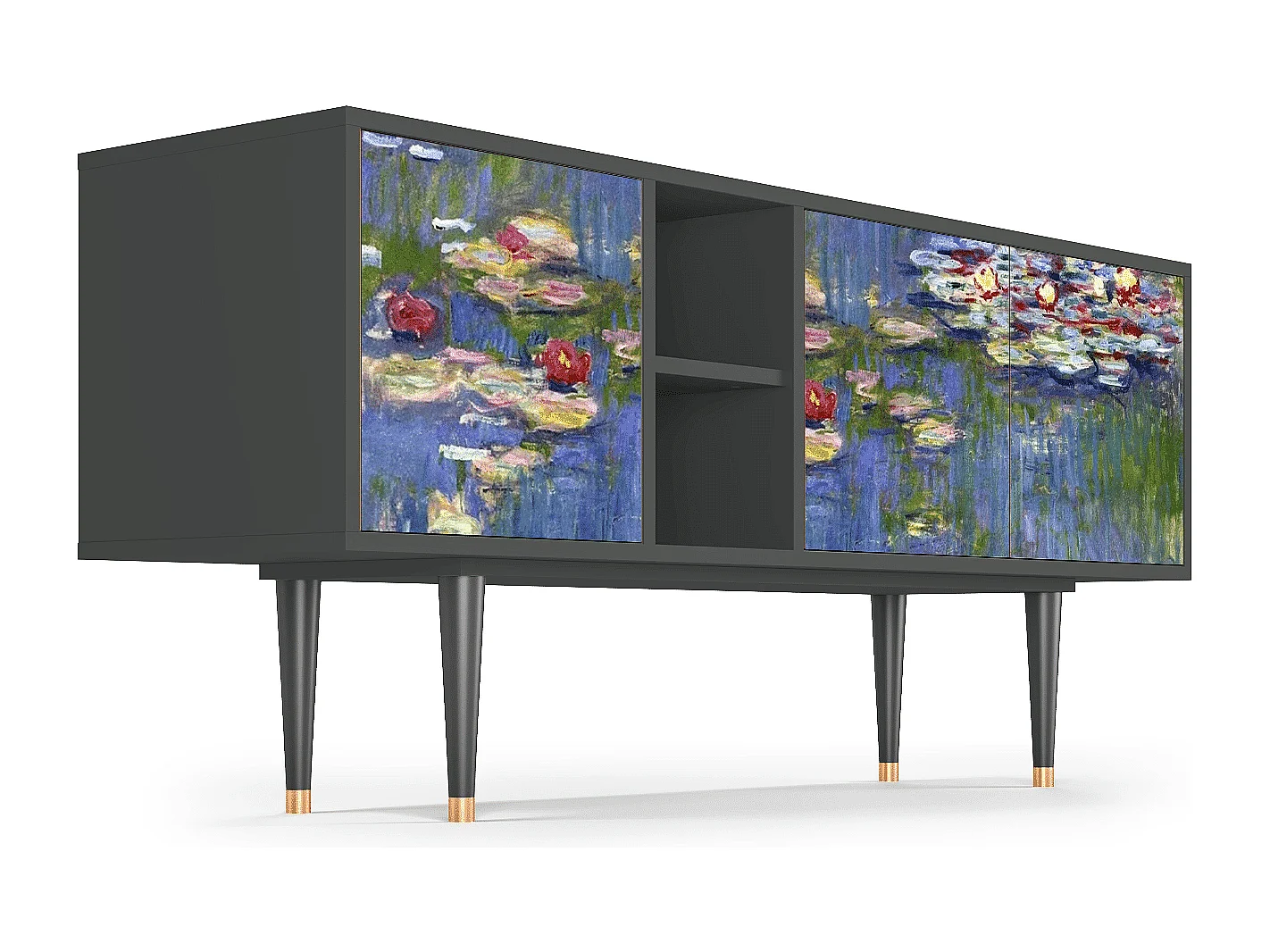 TV-Möbel - 150х69х41 cm - T5 - The water lily pond  , Anthrazit