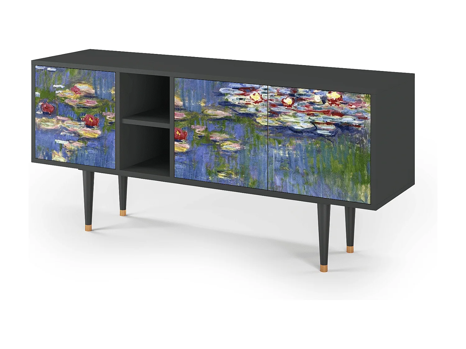 TV-meubel - 150х69х41 cm - T5 - The water lily pond  , Antraciet