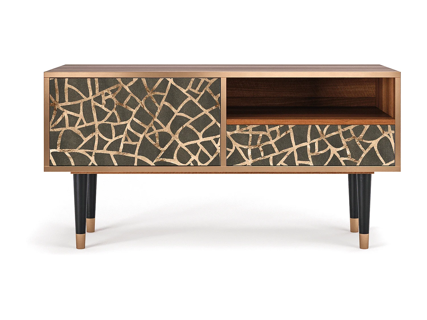 Meuble TV - 115х59х48 cm - T3 - Enlarged Leaf, Noyer