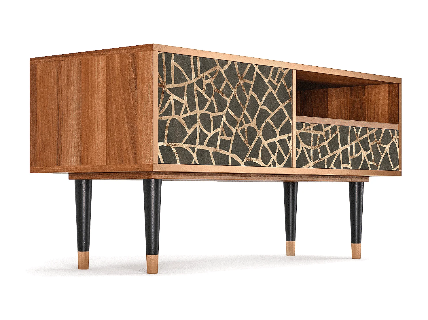 Meuble TV - 115х59х48 cm - T3 - Enlarged Leaf, Noyer