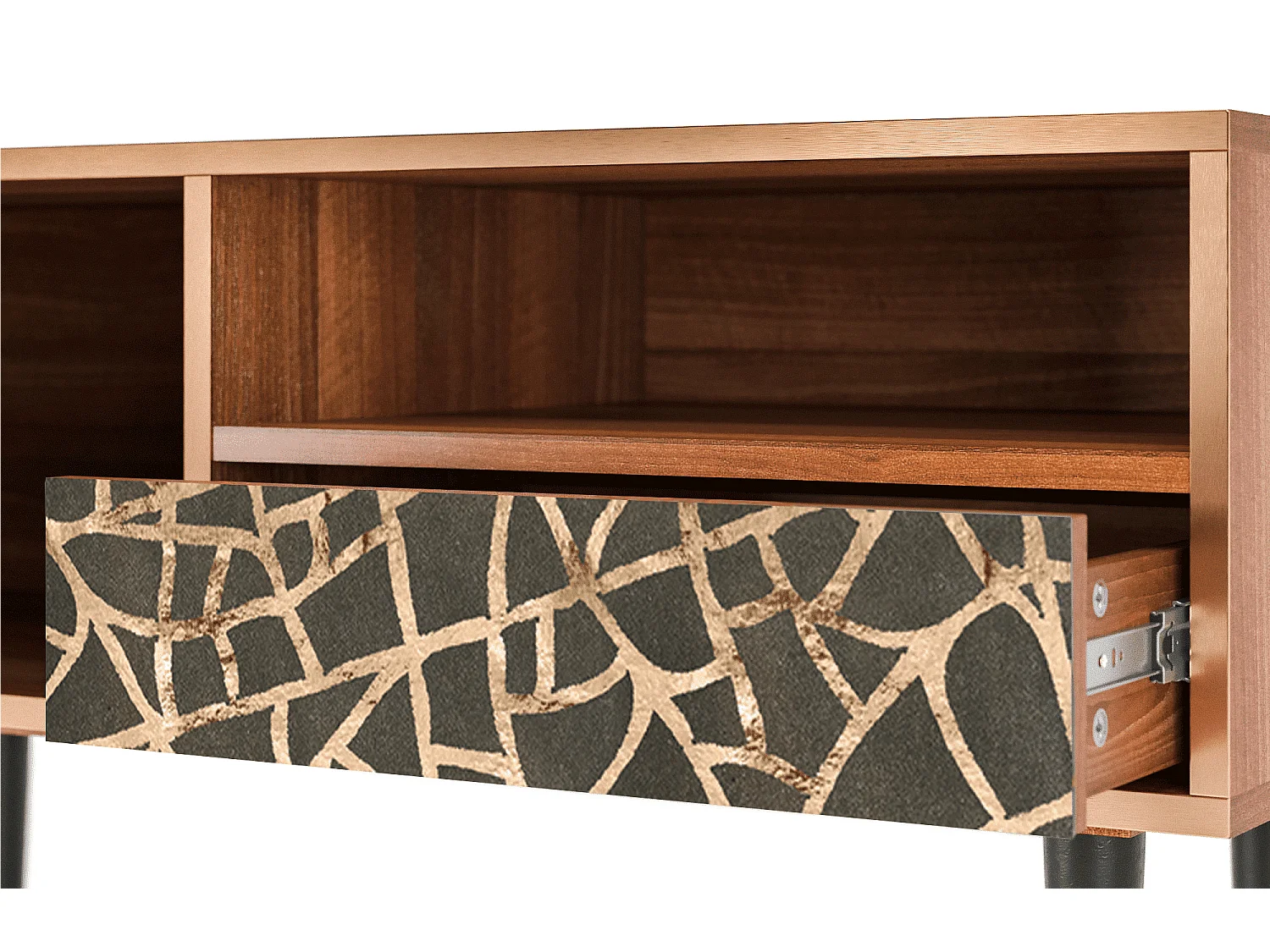 Meuble TV - 115х59х48 cm - T3 - Enlarged Leaf, Noyer