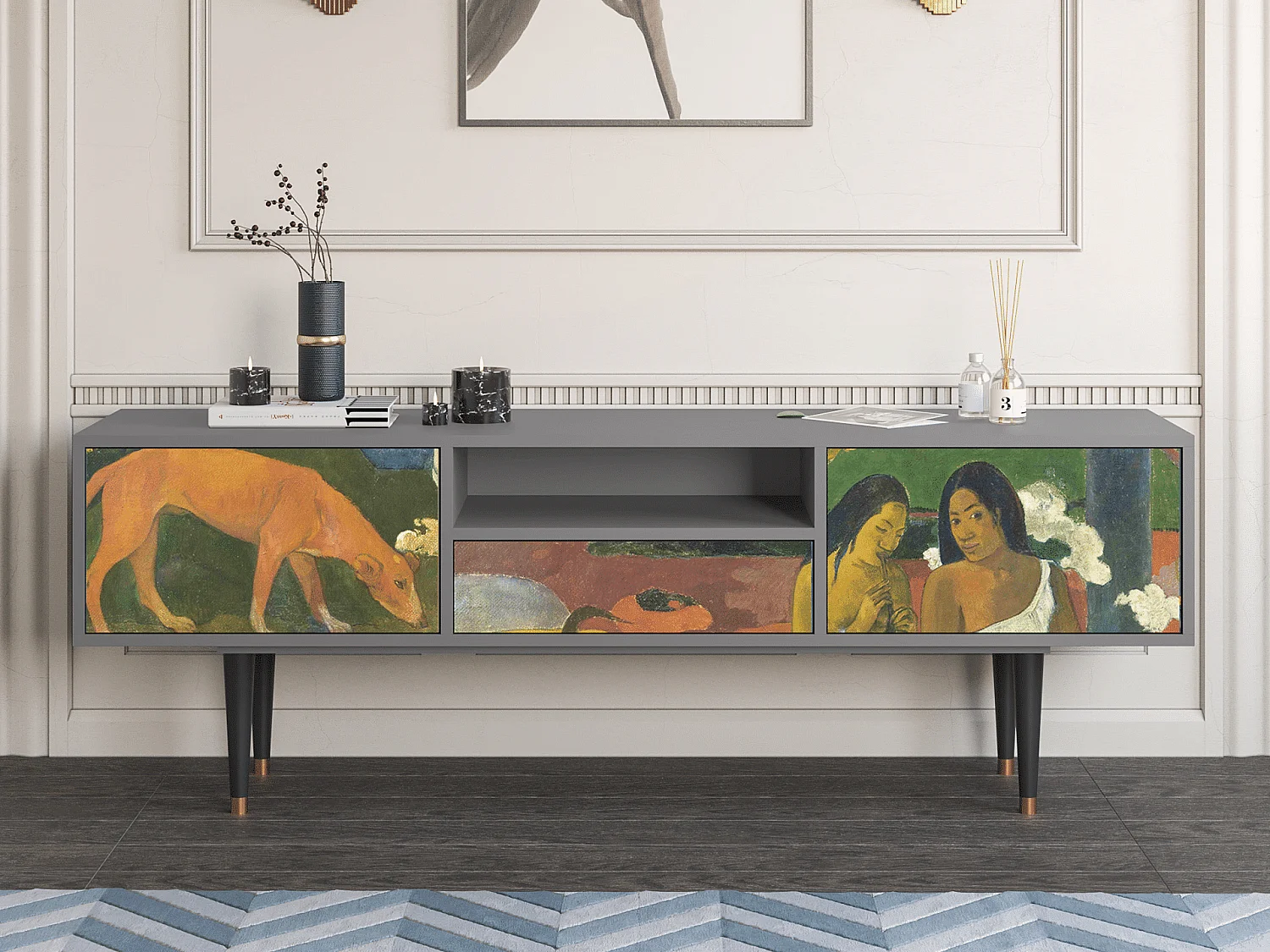 TV-meubel - 170х59х41 cm - T6 - Arearea , Grijs