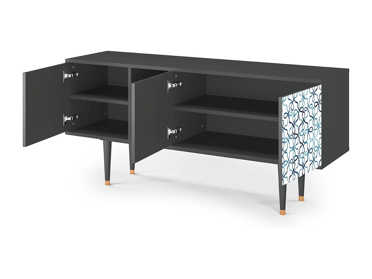 Mueble de TV - 150х69х41 cm - T5 - Marine Strings, Antracita