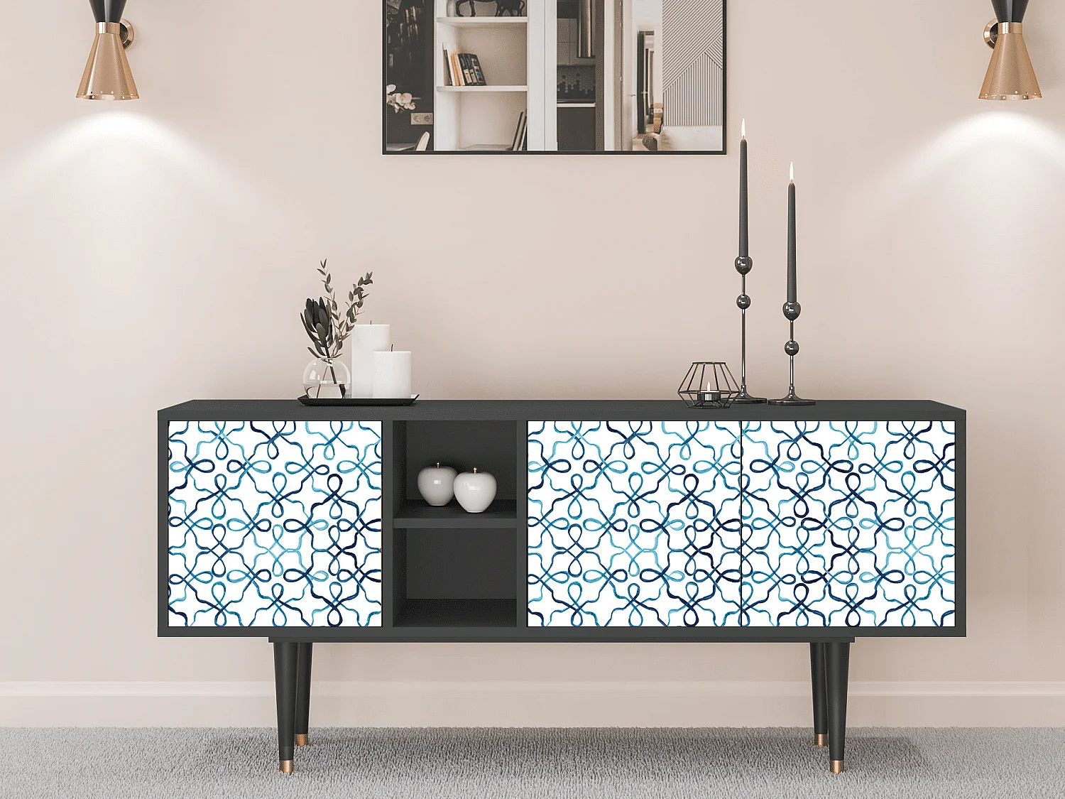 Mobile TV - 150х69х41 cm - T5 - Marine Strings, Antracite