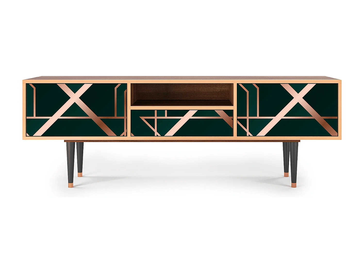 Meuble TV - 170х59х41 cm - T6 - Emerald Gatsby, Noyer