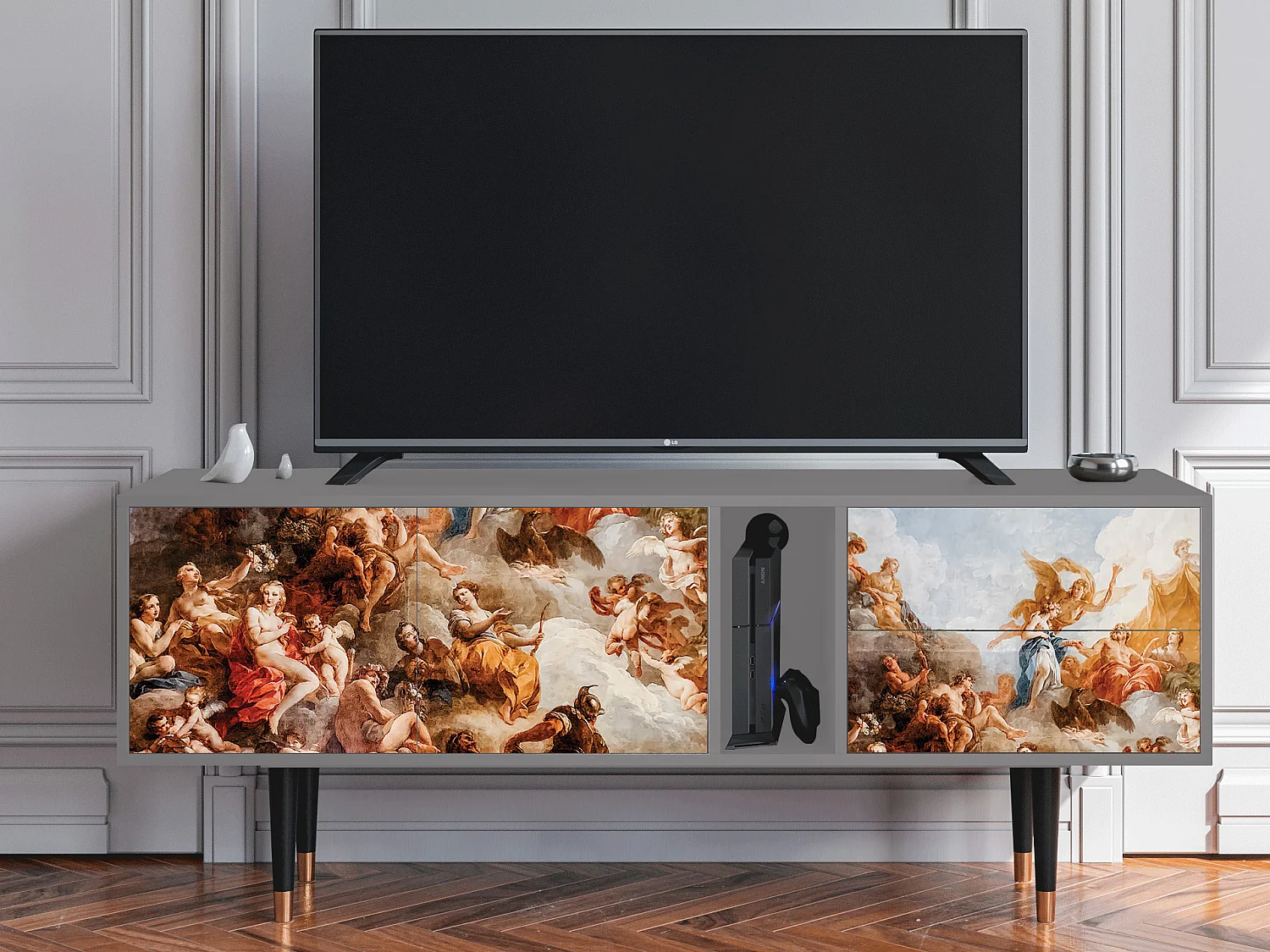 Meuble TV - 170х69х48 cm - T1 - Versailles, Gris