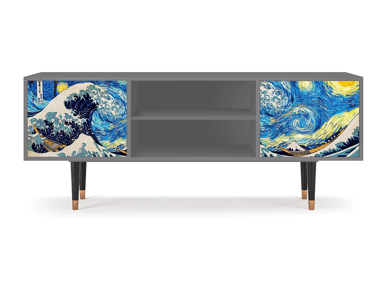 Meuble TV - 170х69х48 cm - T2 - Great Wave, Gris