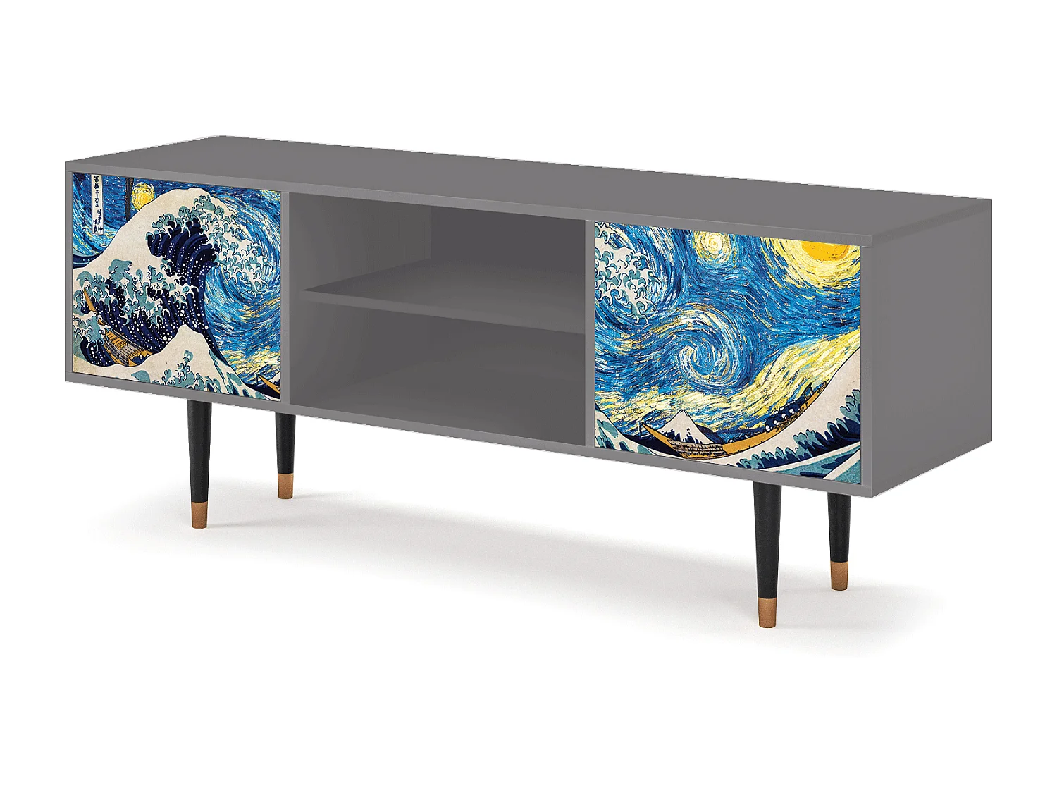 Meuble TV - 170х69х48 cm - T2 - Great Wave, Gris