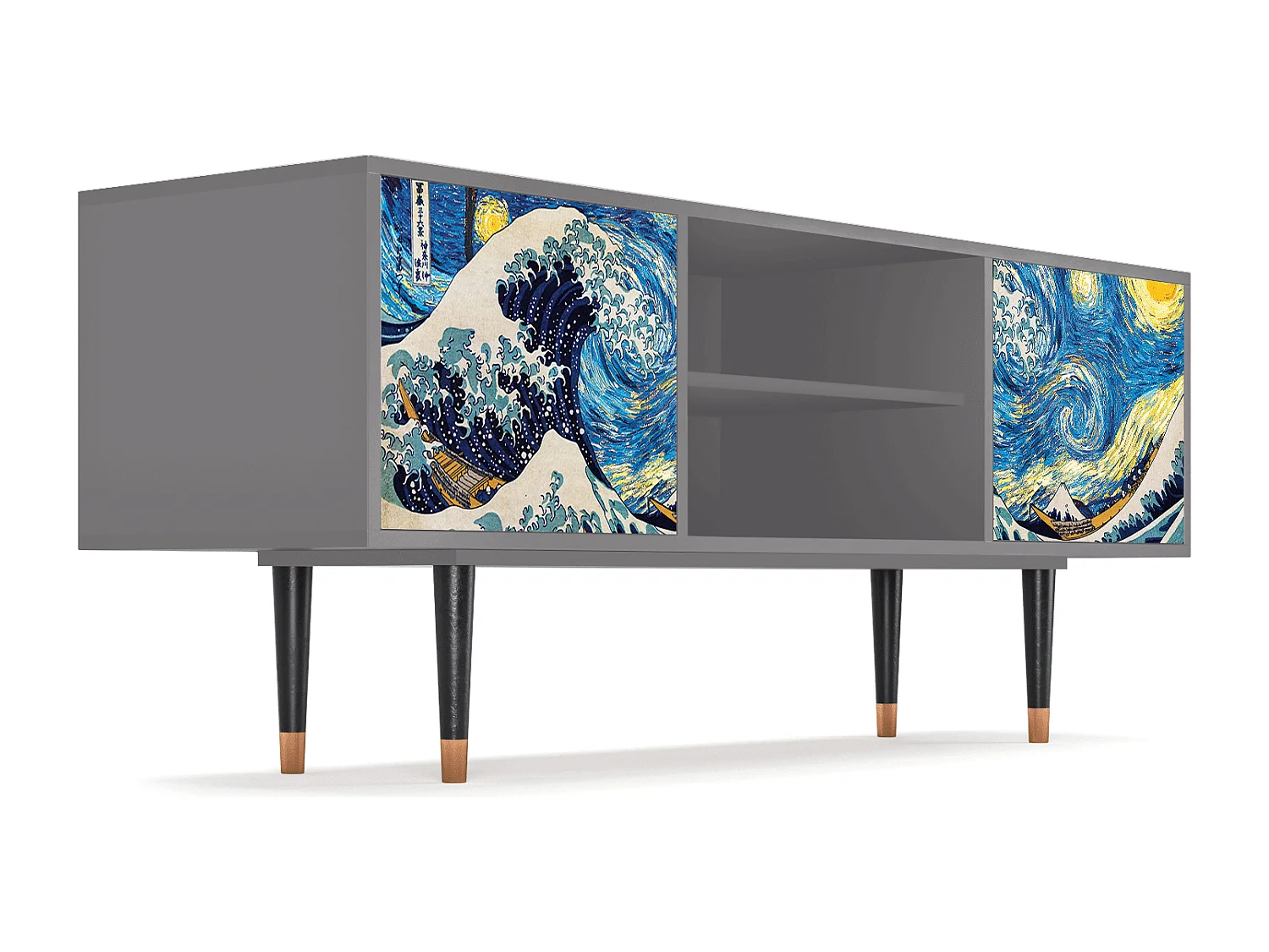 Meuble TV - 170х69х48 cm - T2 - Great Wave, Gris