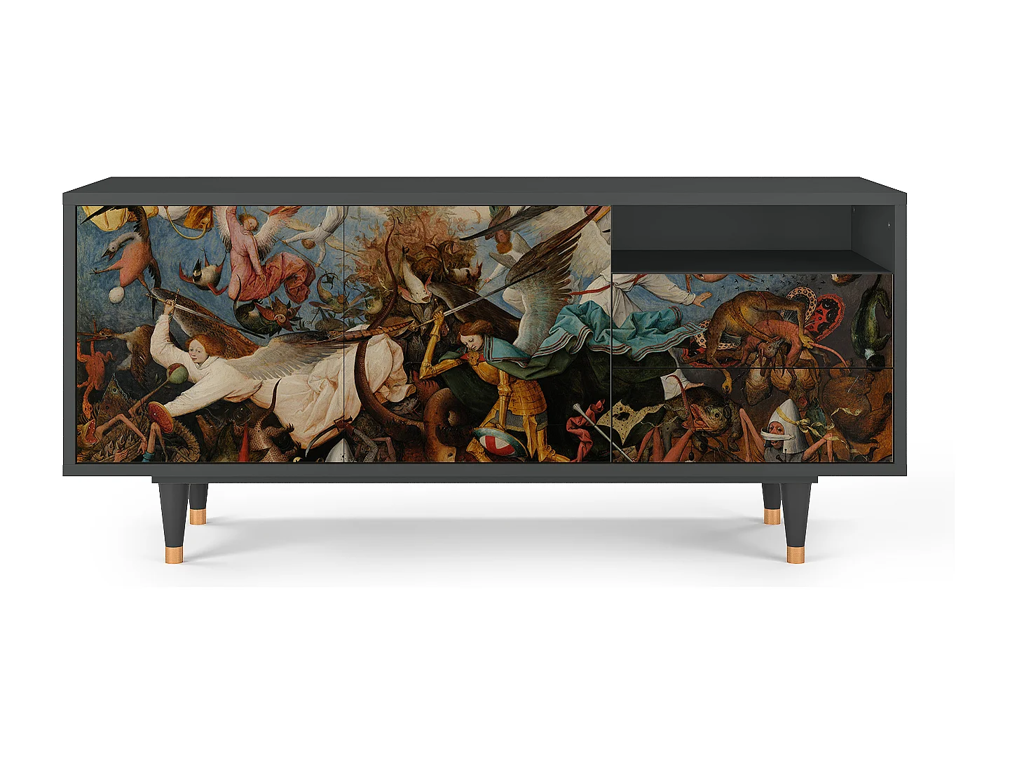 TV-meubel - 125х56х41 cm - T7 - The Fall, Antraciet